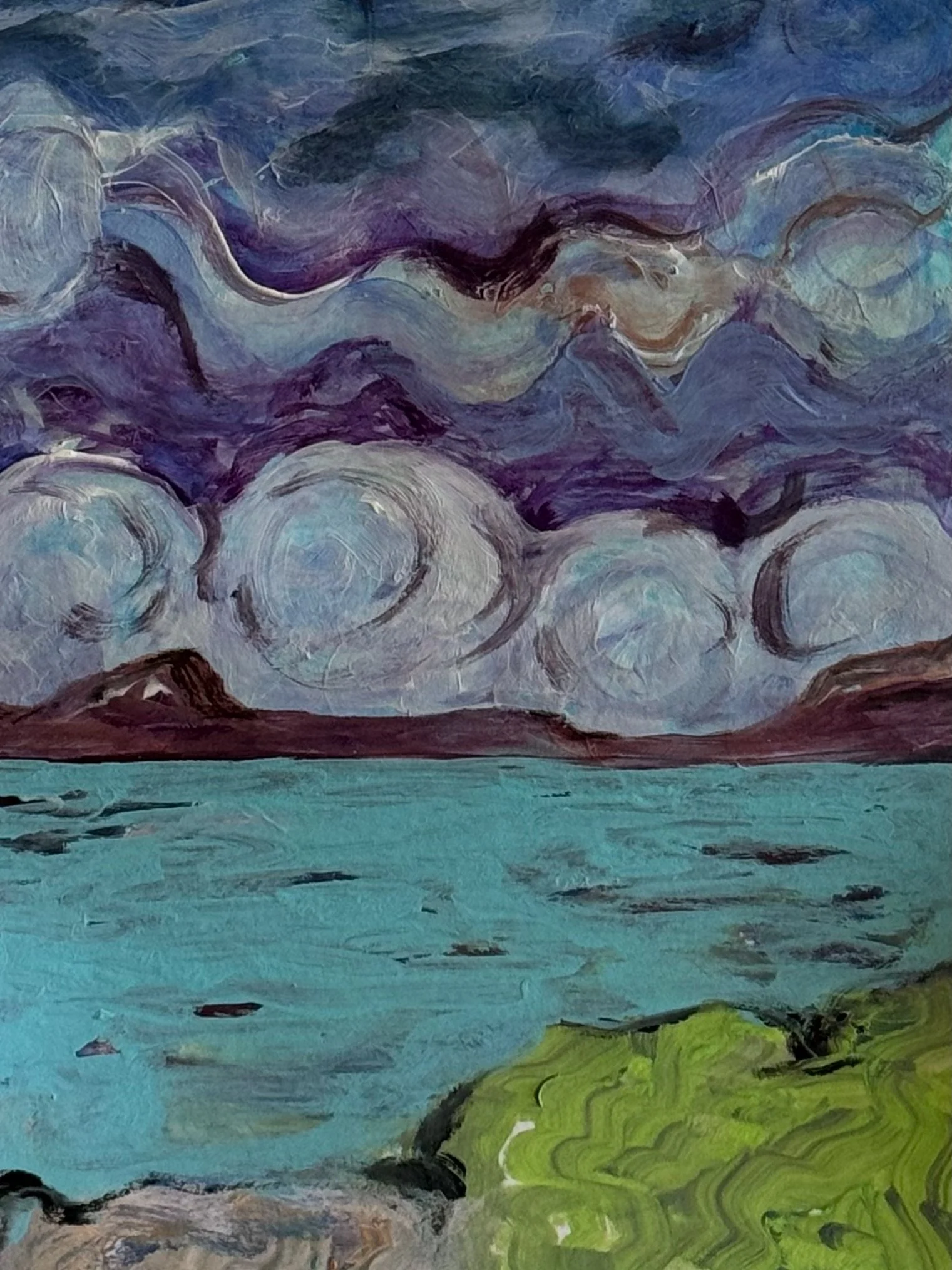 Cult Lake 

Acrylic on paper 2025 

20x30cm 