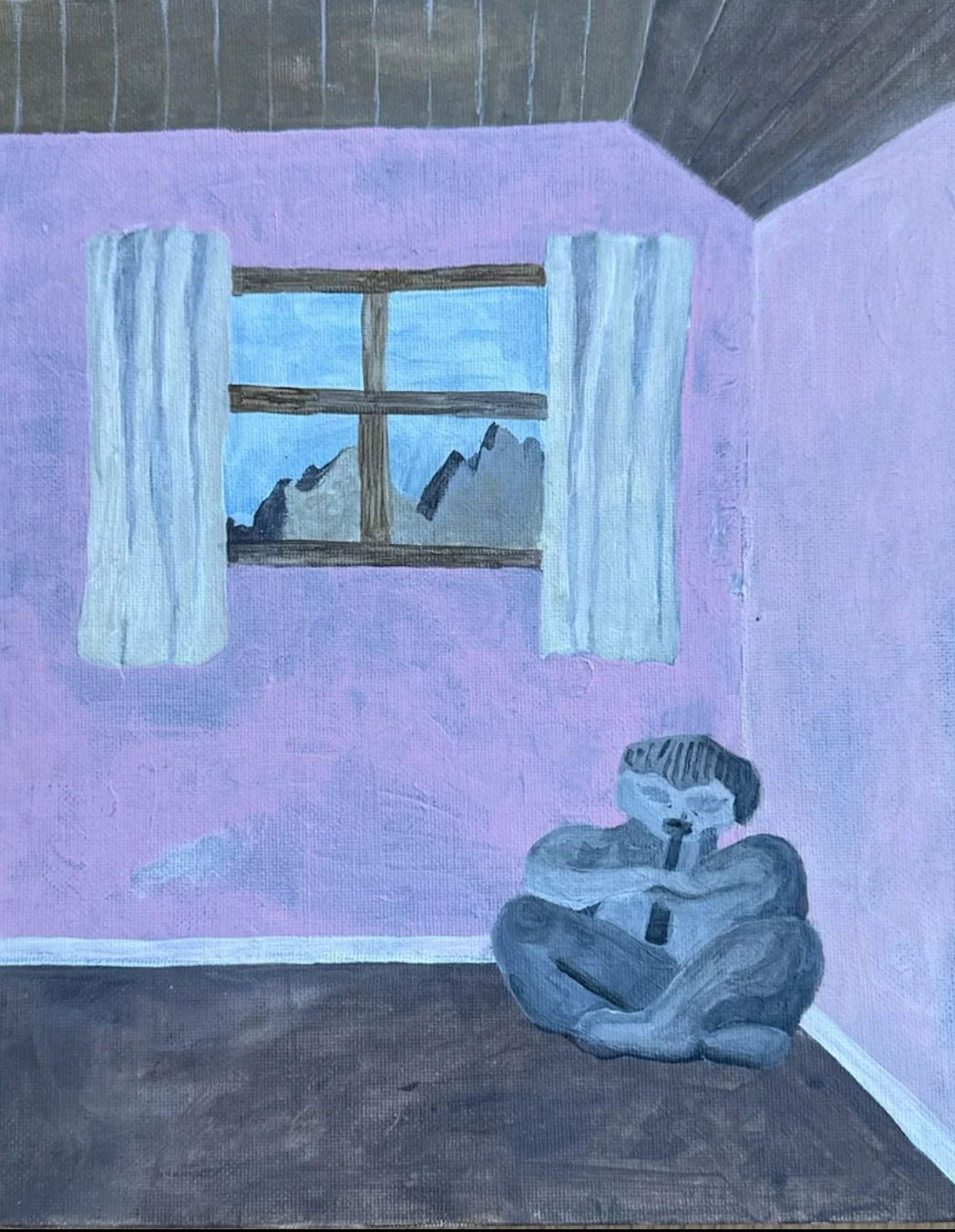 The Flute Player 

Acrylic on canvas 2025 

24x30cm 