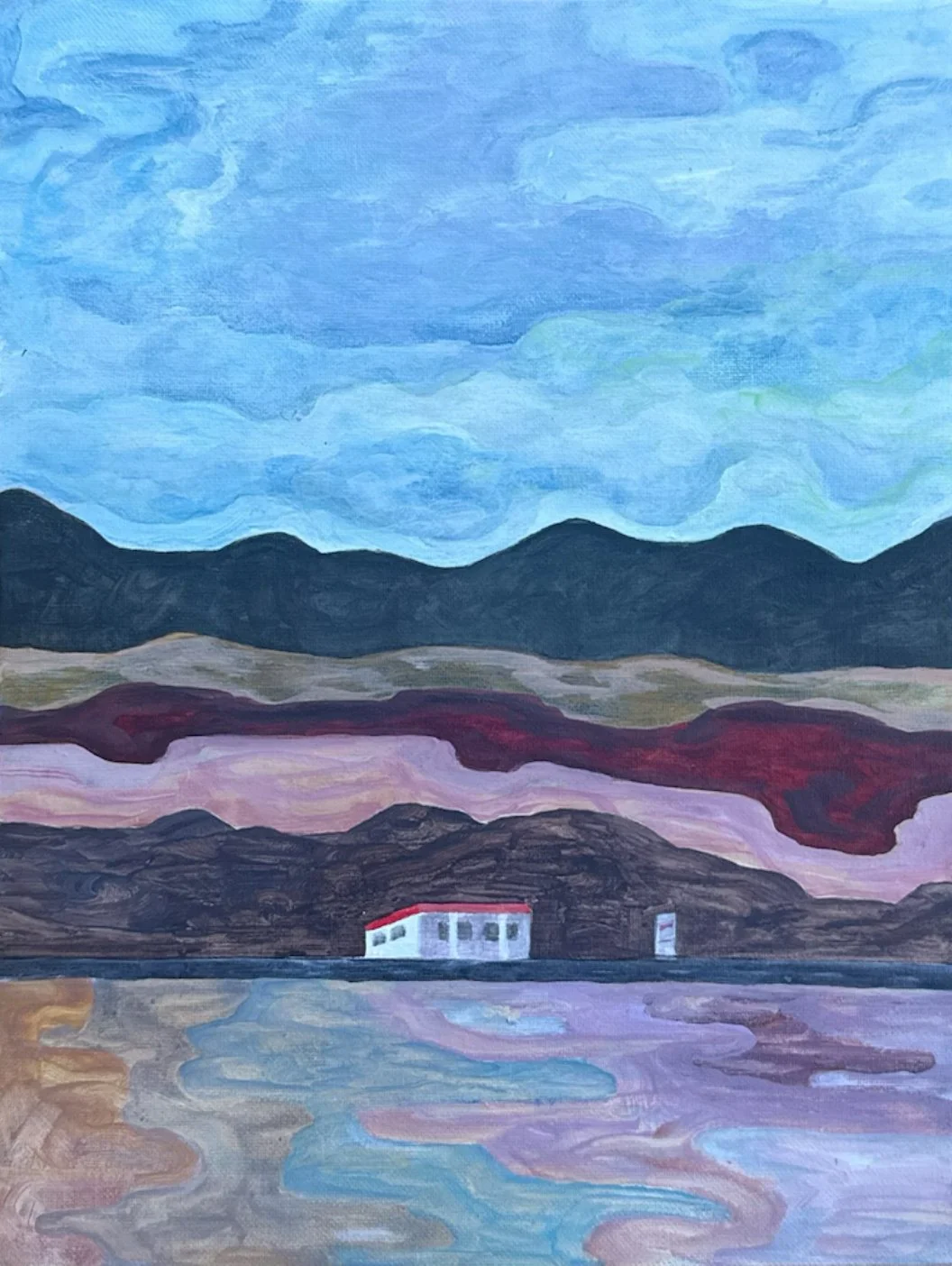 Small Gas station outside El Chorro 

acrylic on panel 

27x35cm 