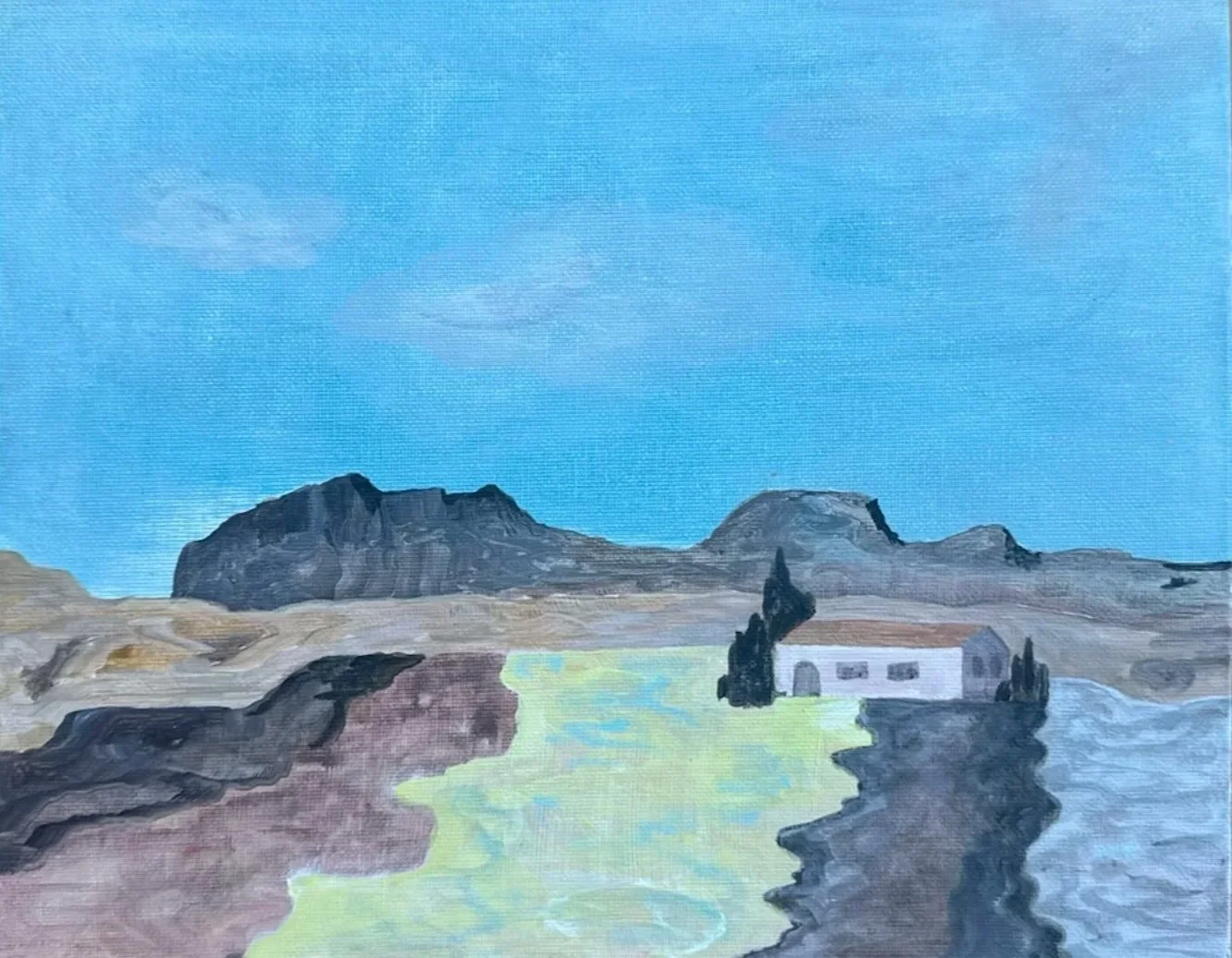 Small House outside Alora 

Acrylic on canvas 2025 

24x30cm 
