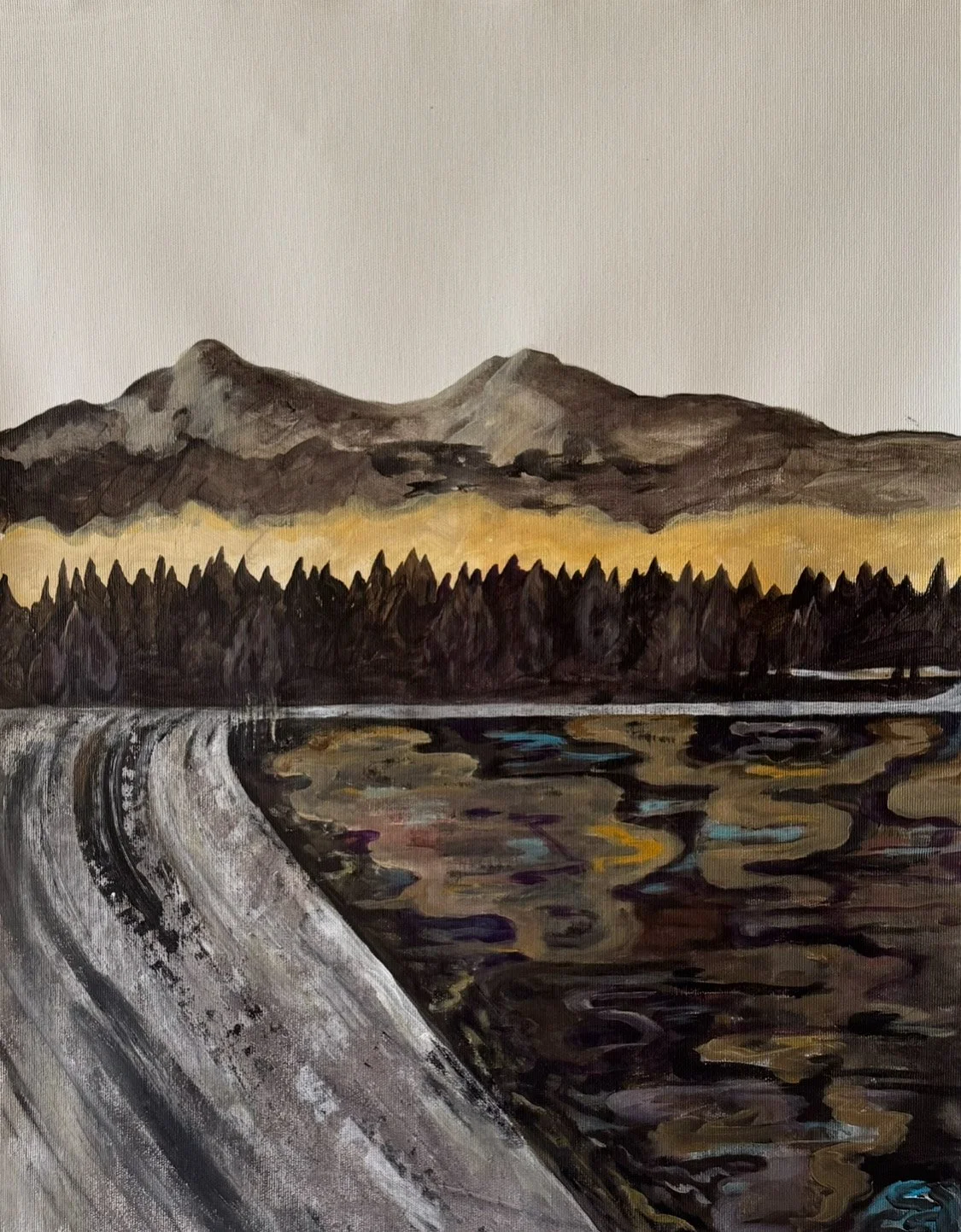 The Dirt Road 

Acrylic on canvas 2025 

48x82cm 