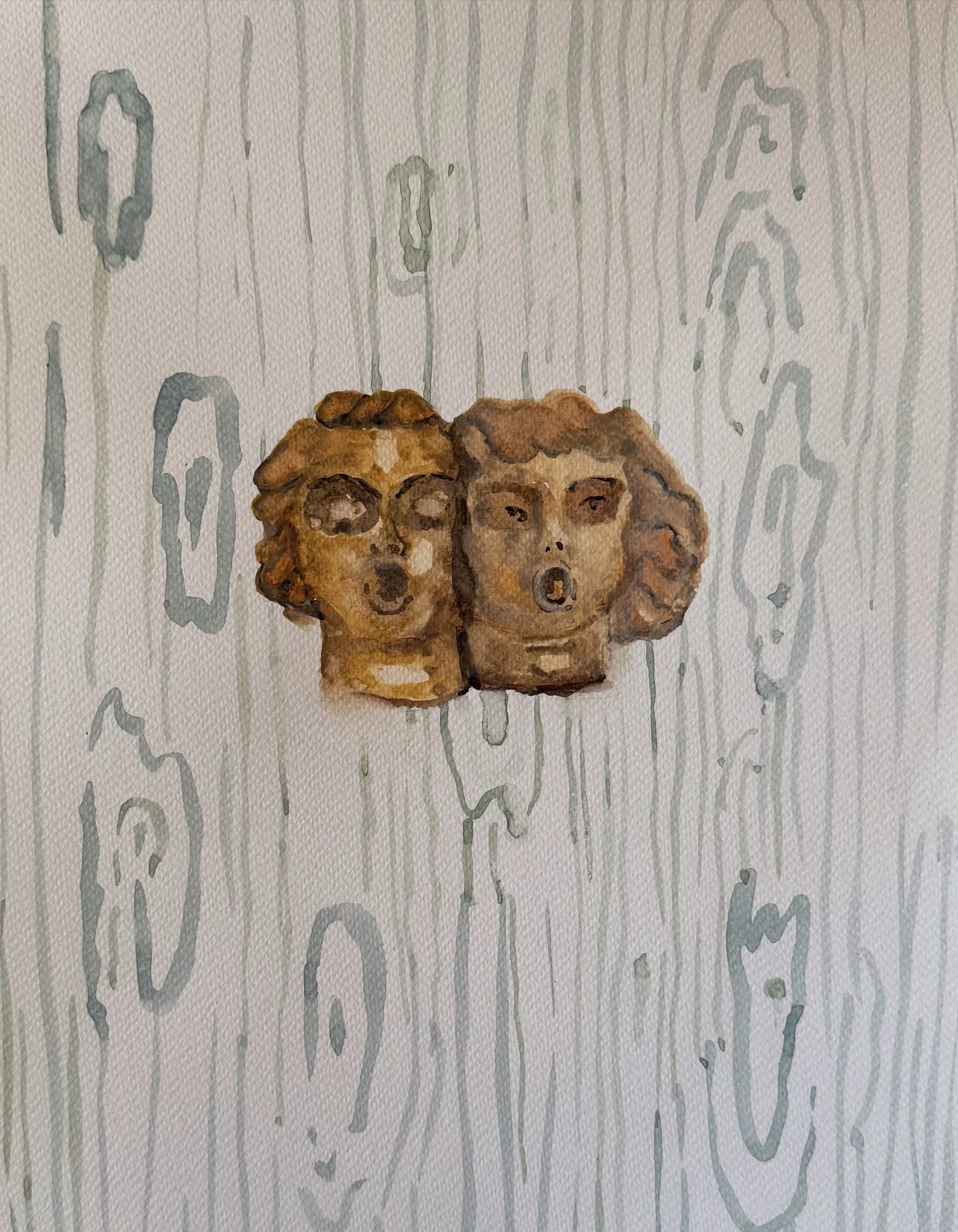 the Heads on the Door 

watercolor on paper 2025

30x40 cm 