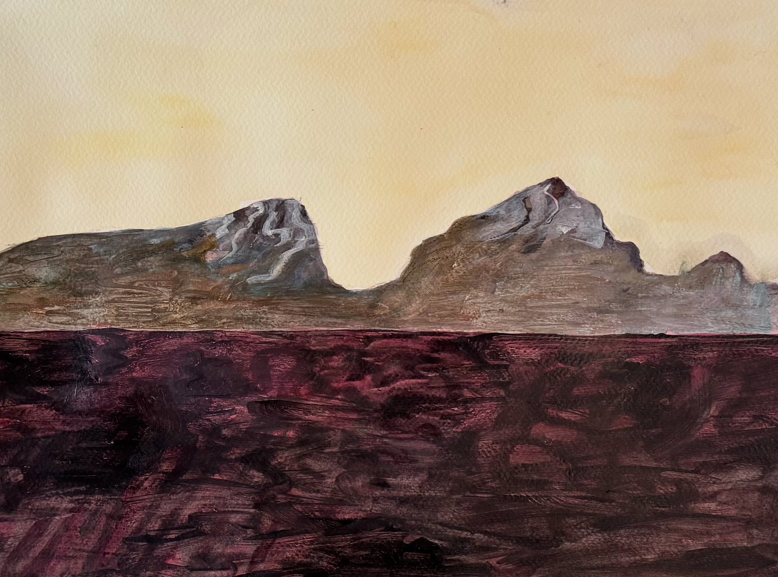 Cult Lake 

Watercolor and acrylic on paper 2025 

20x30 cm 