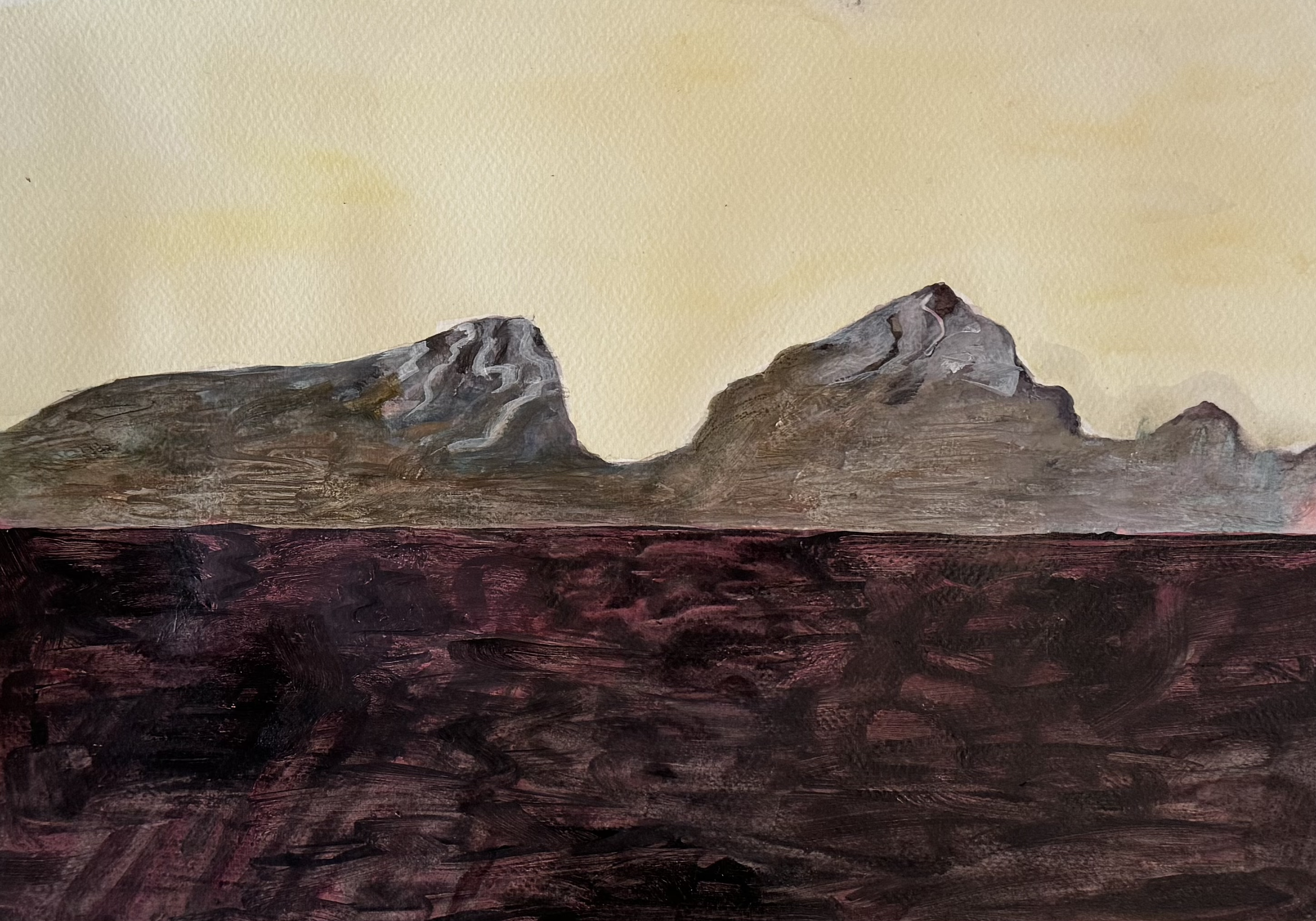 the cult lake
mixed media on paper 2025
30x40cm