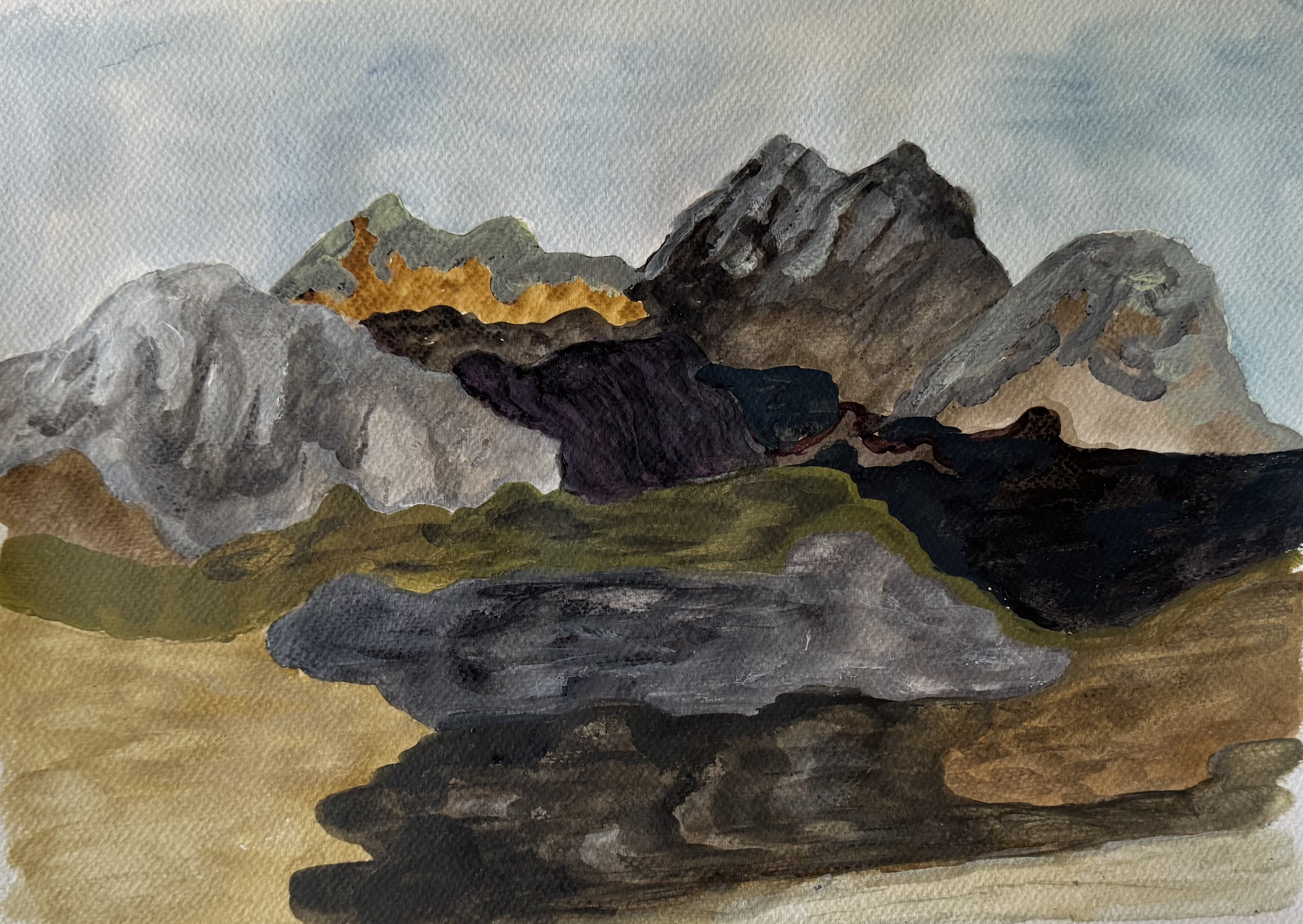 Njaka mountains
watercolor and acrylic on paper 2025
30x40cm