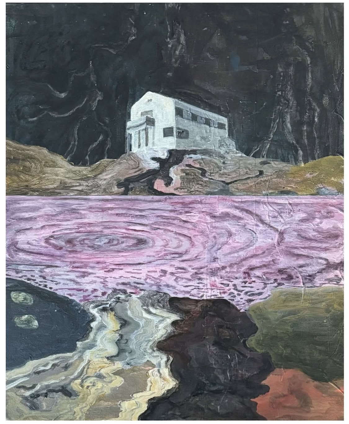 Ricklundgården 

Acrylic on canvas 2025 

33x42cm 