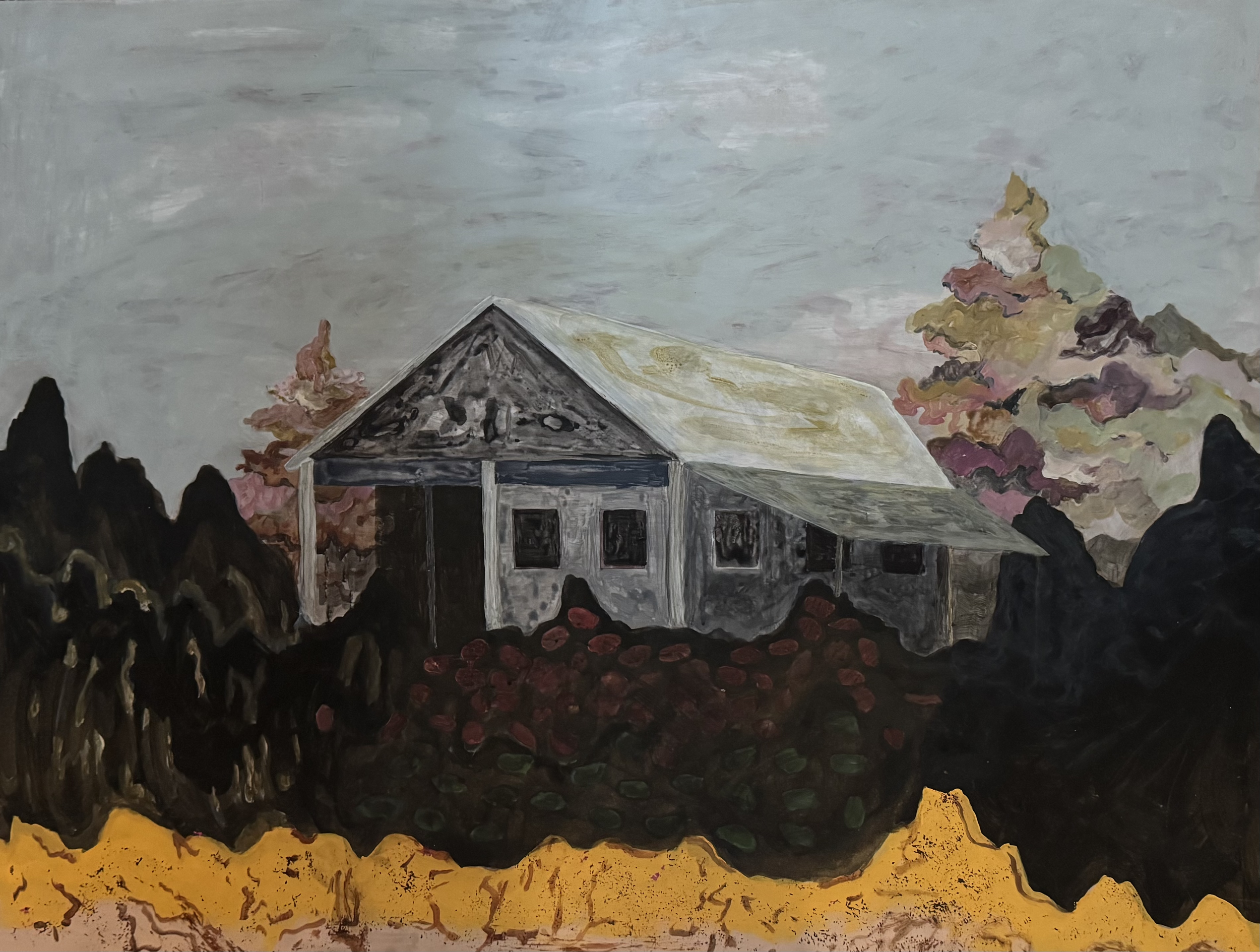 The Loranga Cafe 

Oil and acrylic on panel 

80,5 x 60.5cm 