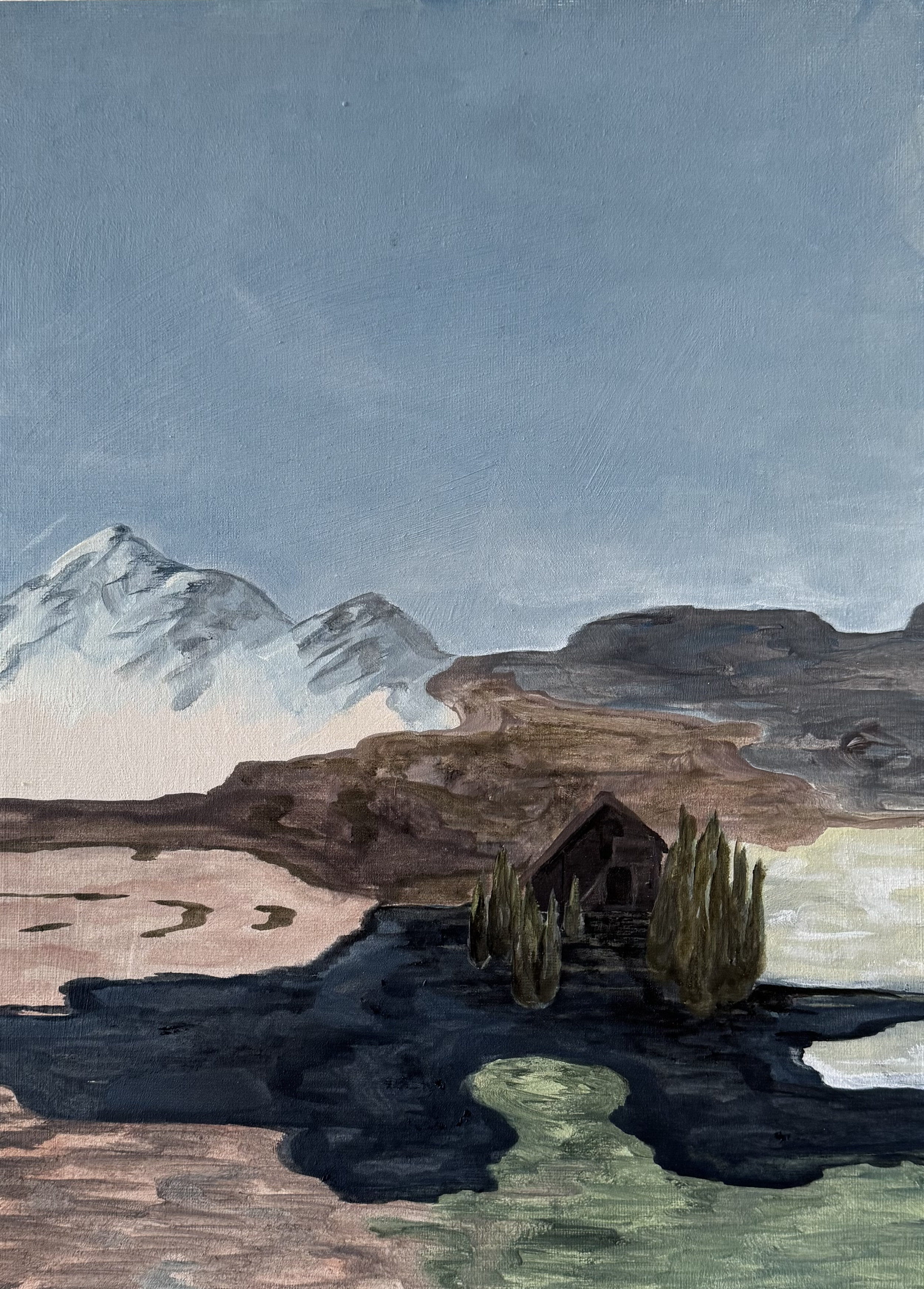 Basecamp
Acrylic on panel 2025
30x40cm