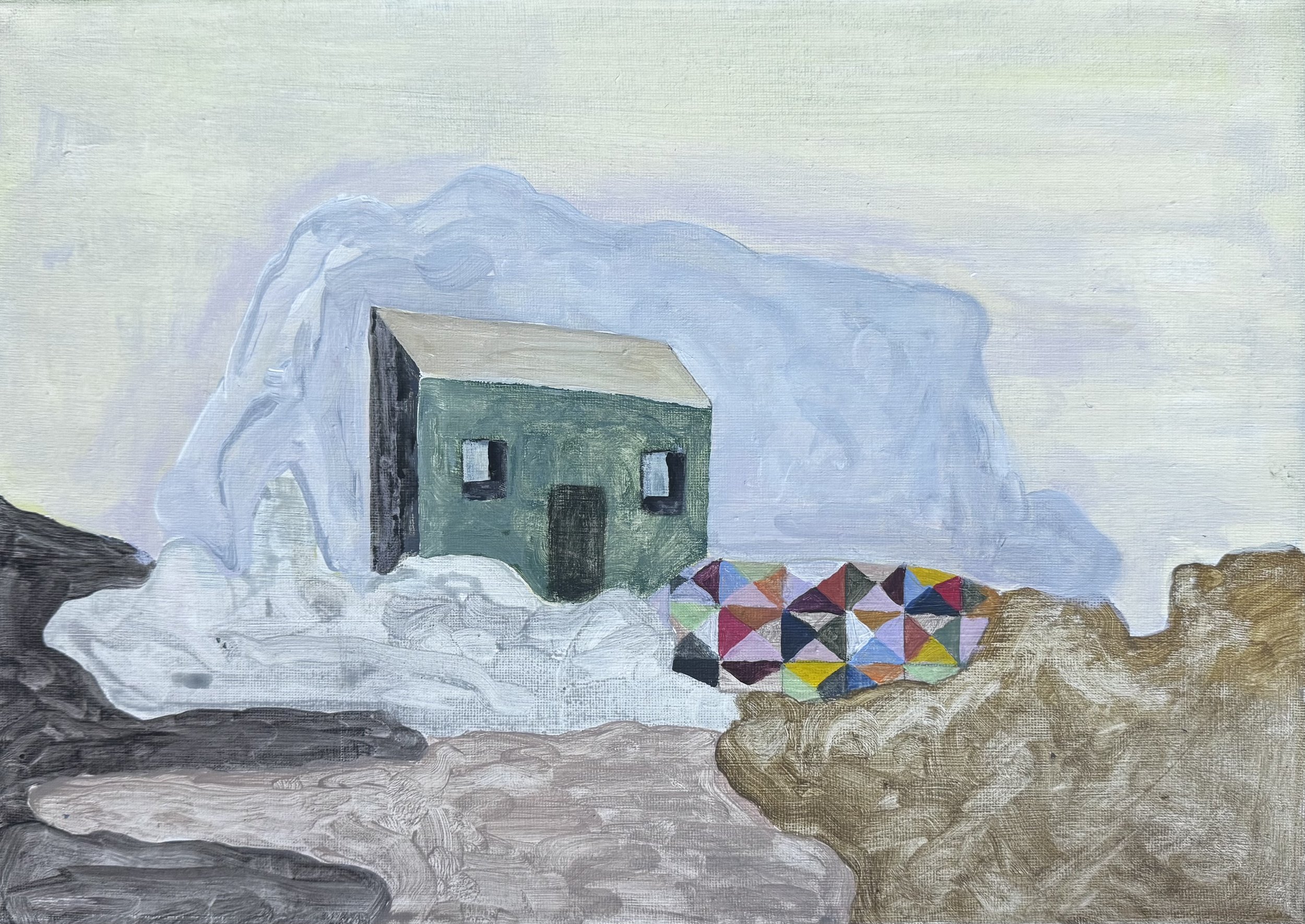 It's only a Facade 

acrylic on canvas 2026 

30x40cm 