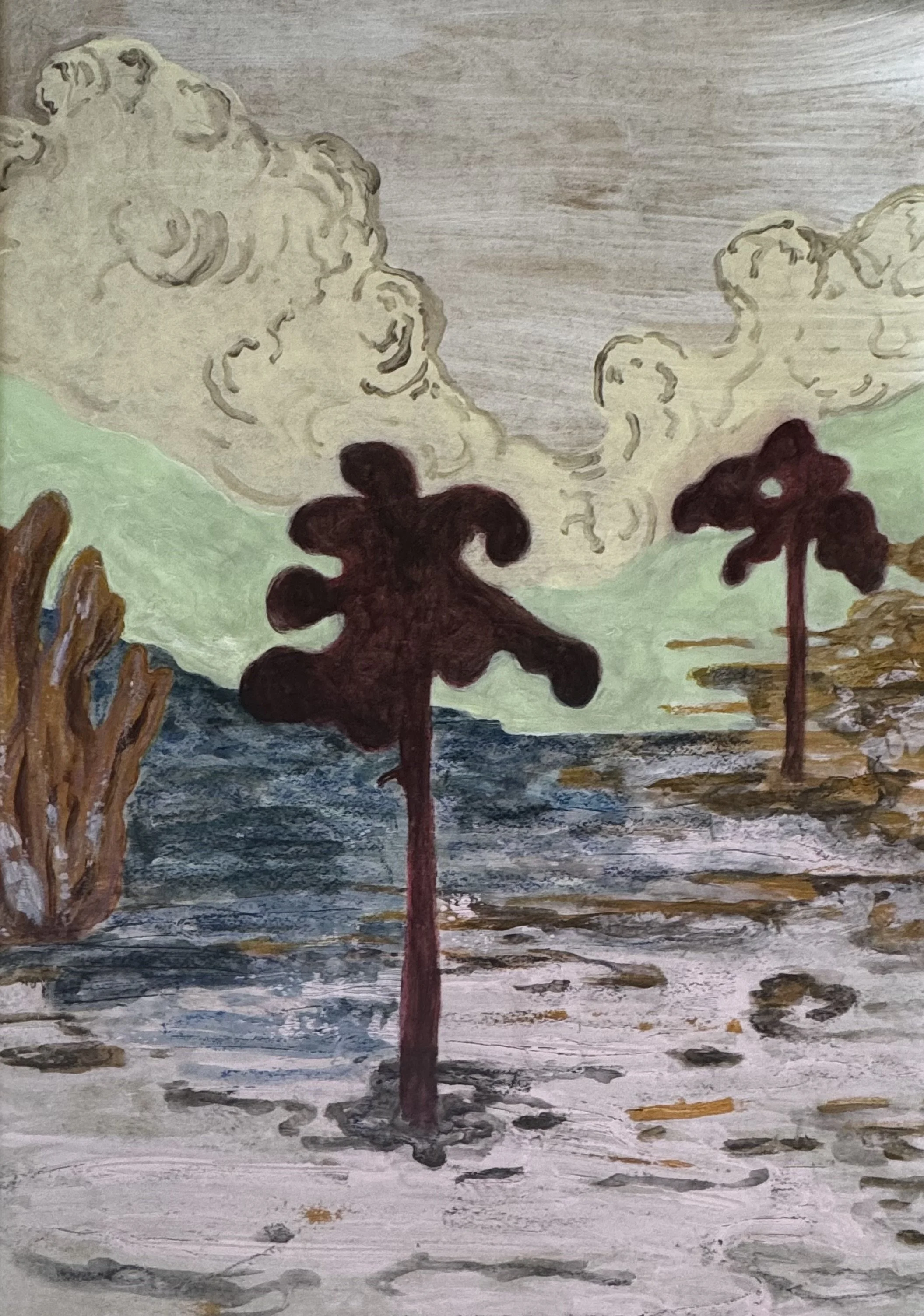 The Bubble Sky 

-Acrylic and oil on cardboard 2026. 

50x70cm 