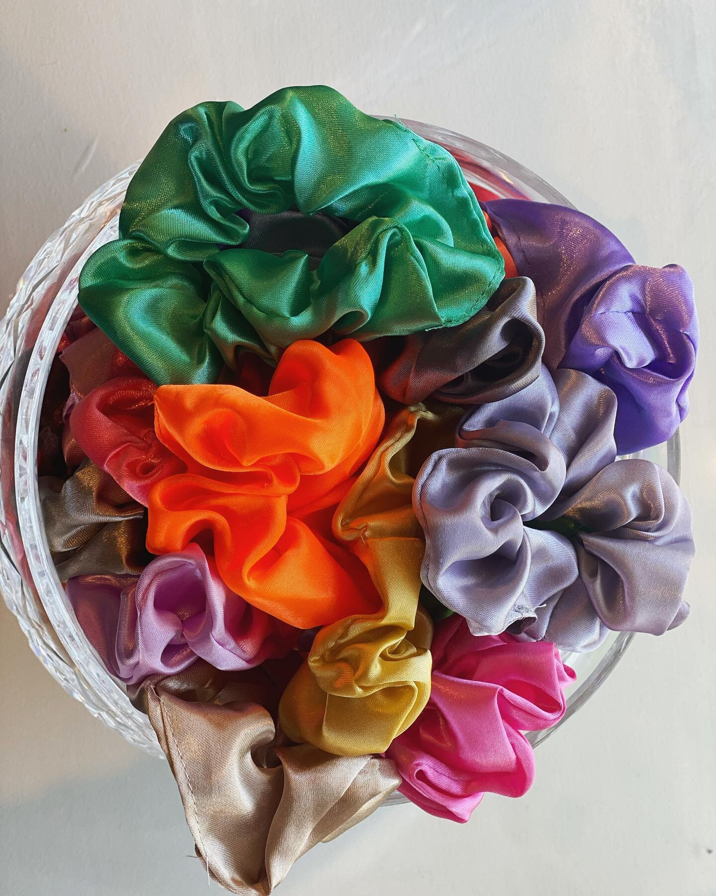 Satin scrunchies to protect your hair.