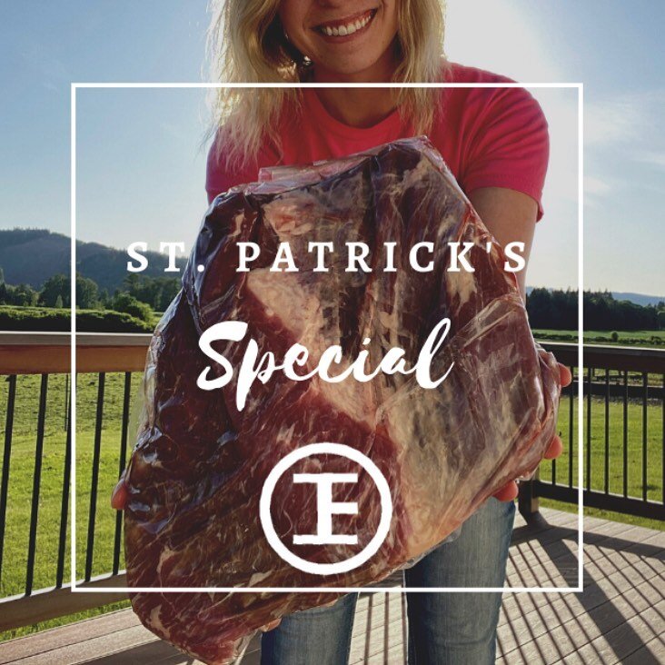 St. Patrick&rsquo;s Day briskets are ready to order.

These brisket specials are the perfect option for those wanting to brine their own corned beef at home. Making homemade corned brisket is easy and SO delicious. 

Orders deliver locally every Tues