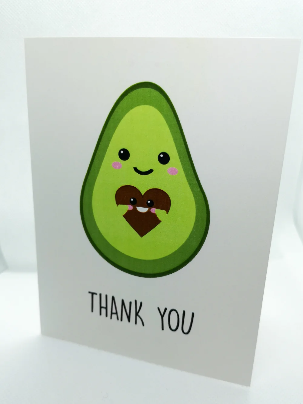 Pregnant Avocado Kawaii Thank you card — Kristine Lee Designs