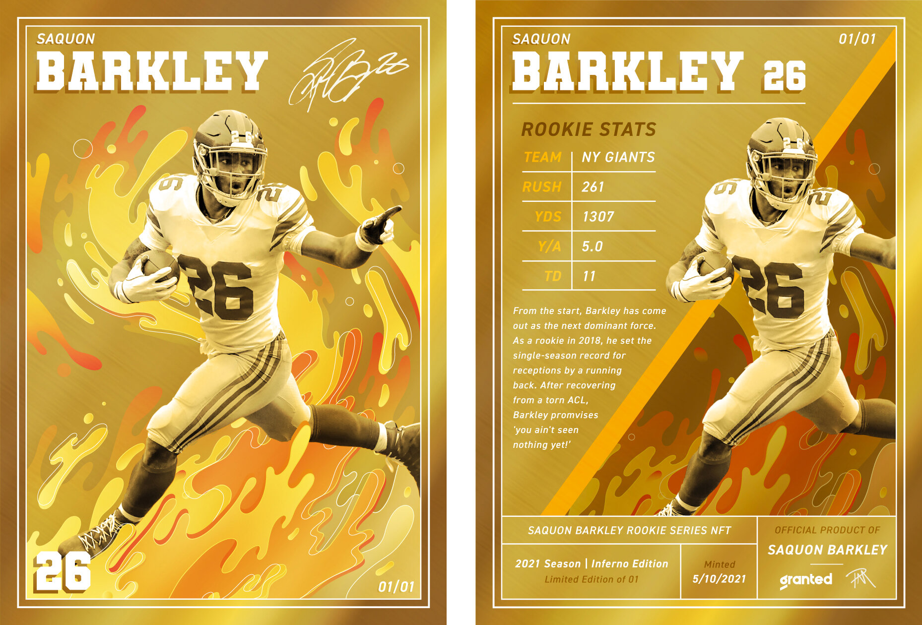 : Football Trading Card NFL 2021 Panini Phoenix #67 Saquon  Barkley NM Near Mint NY Giants : Collectibles & Fine Art