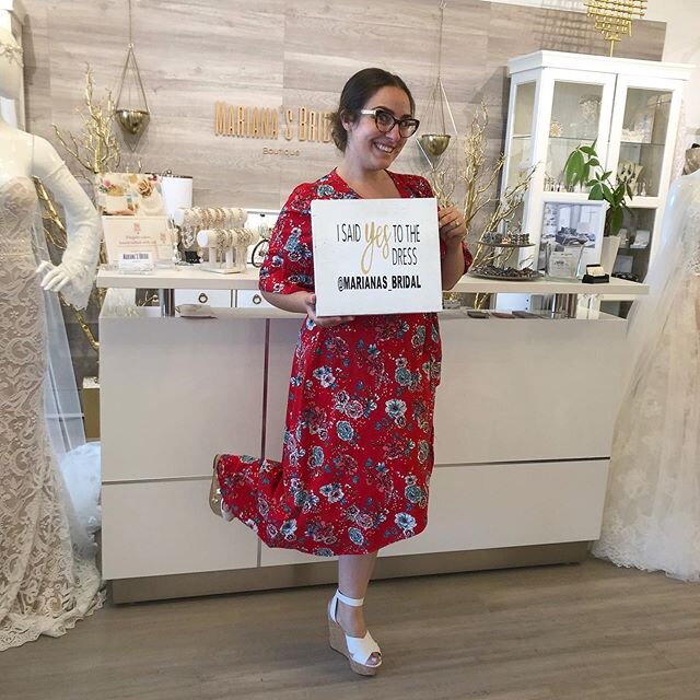 Congratulations to our beautiful Alicia on saying &quot;yes&quot; to her dream dress today at @marianas_bridal . Yay, Alicia! 💖
.
.
.
.
.
.
.
.
#torontobridal #weddingdresses #vaughanwedding #vaughan #4040steeles #bridalwear #couturebridal #luxuriou