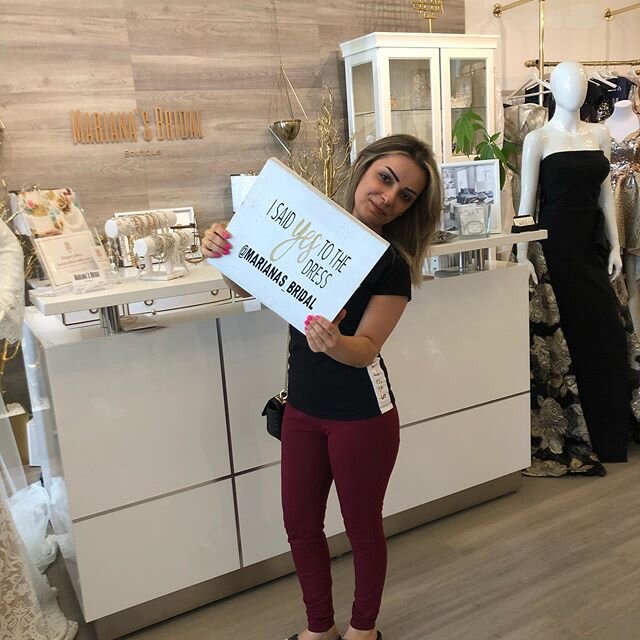 Mariana&rsquo;s_ bridal. Congratulations to our sweet Maryna on finding and saying &ldquo;Yes&rdquo; to here dream dress right here at @marianas_bridal .
.
.
.
.
.
.
#torontobridal #weddingdress #vaughanwedding #vaughan#4040steeles #bridalwear #coutu