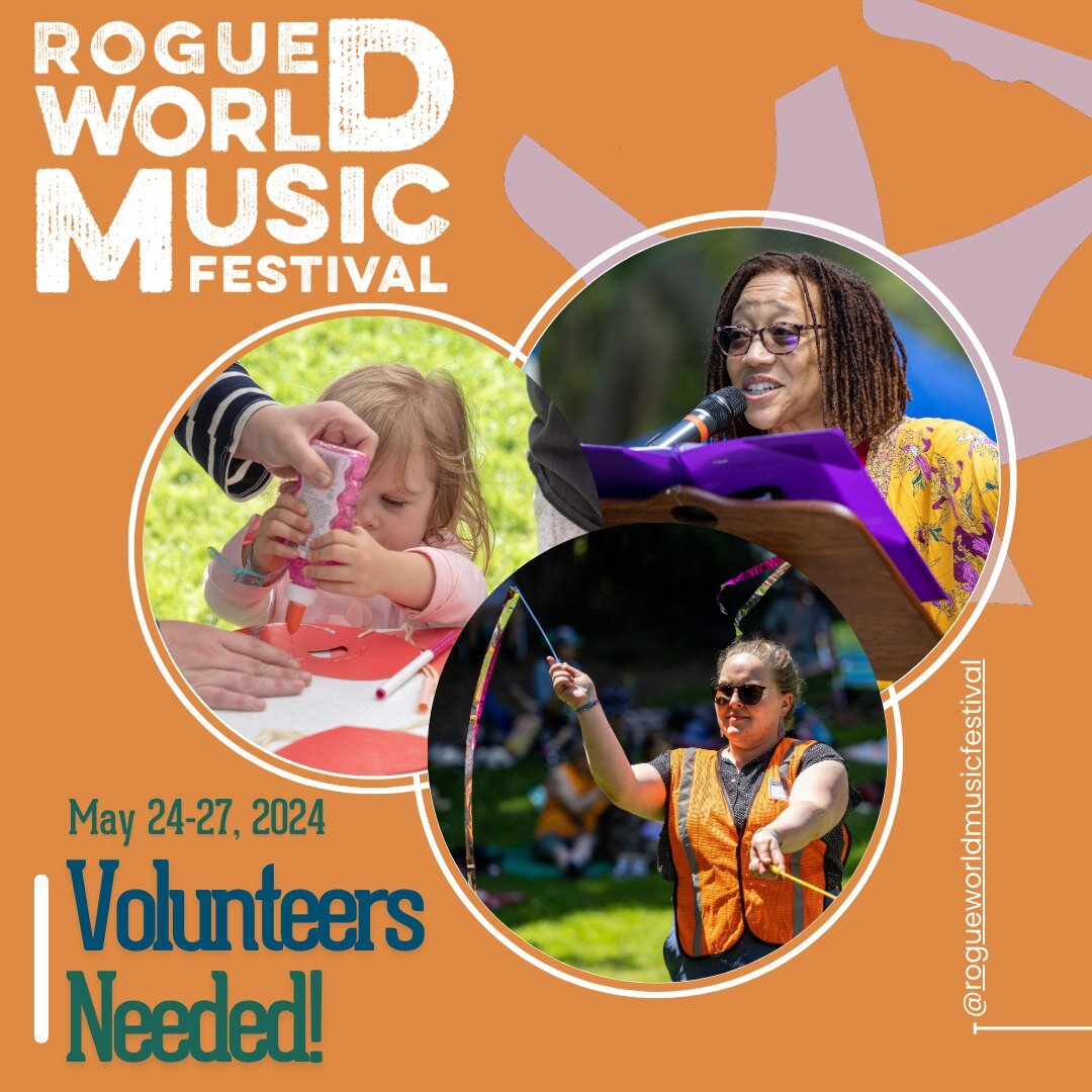Seeking some folks to help make an incredible event a ridiculously fun &amp; welcoming experience! We need volunteers for events in #medfordoregon, #talentoregon, &amp; #ashlandoregon. May 24-27, 2024. #memorialdayweekend 

The first #musicfestival i