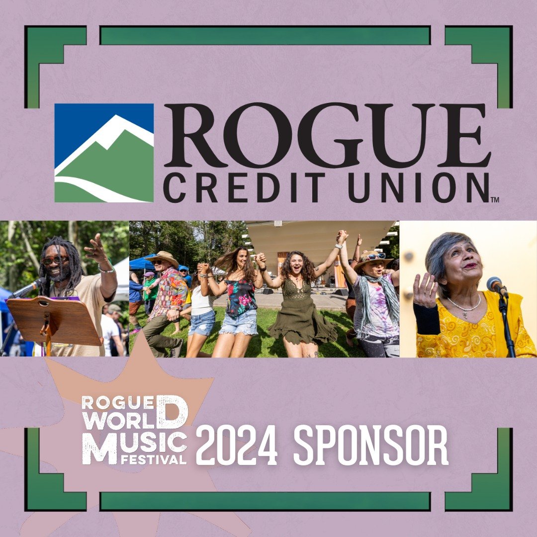 Thank you RCU for your generous support of this FREE public arts event ❤ 

@roguecreditunion, is our 2024 Rogue World Music Festival Headliner Sponsor, making a positive difference through giving back to our local communities.

Event info link in bio