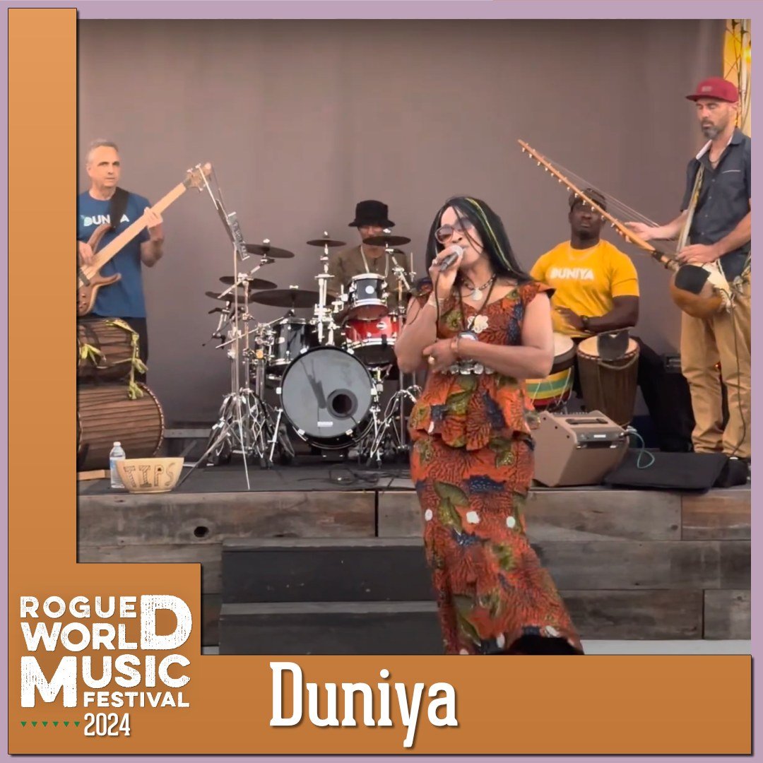 A powerful Afro-fusion band of musicians from Mali, West Africa and #California brings together ancient and modern sounds and instruments. Guaranteed to move your body and soul. 

Catch them on the 2024 #rogueworldmusicfestival Park Performances stag