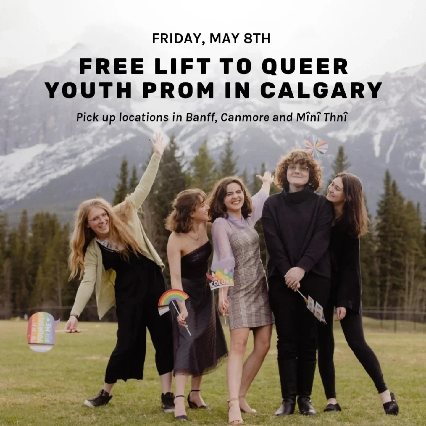 Minibus to Queer Youth Prom in Calgary