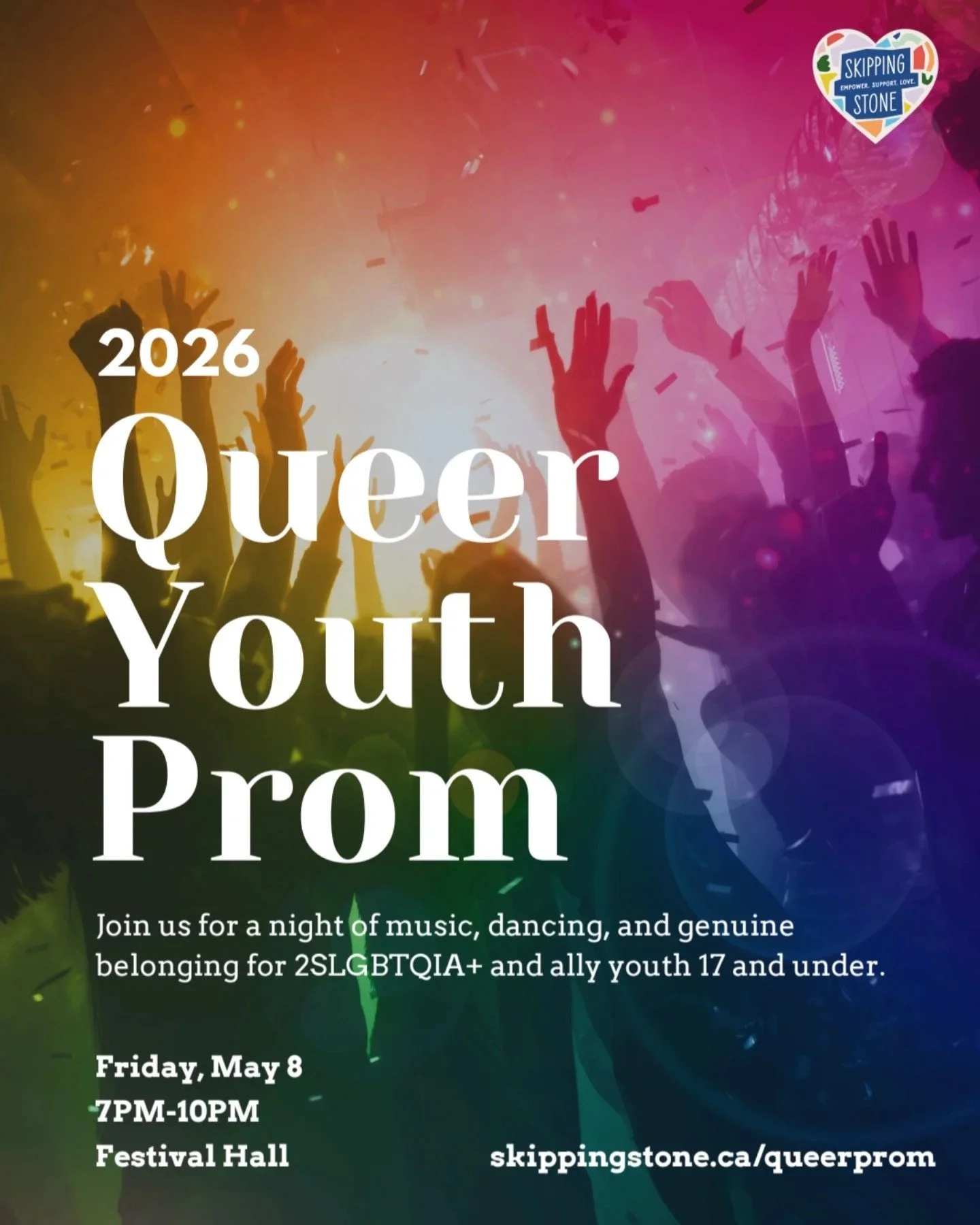 Thanks to @skippingstoneca, we're arranging a FREE mini bus to bring youth from the Bow Valley to Queer Youth Prom on Friday, May 8th!⁠
⁠
This is open to all youth (2SLGBTQIA+ and allies). We will be picking up youth in Banff, Canmore, and M&icirc;n&