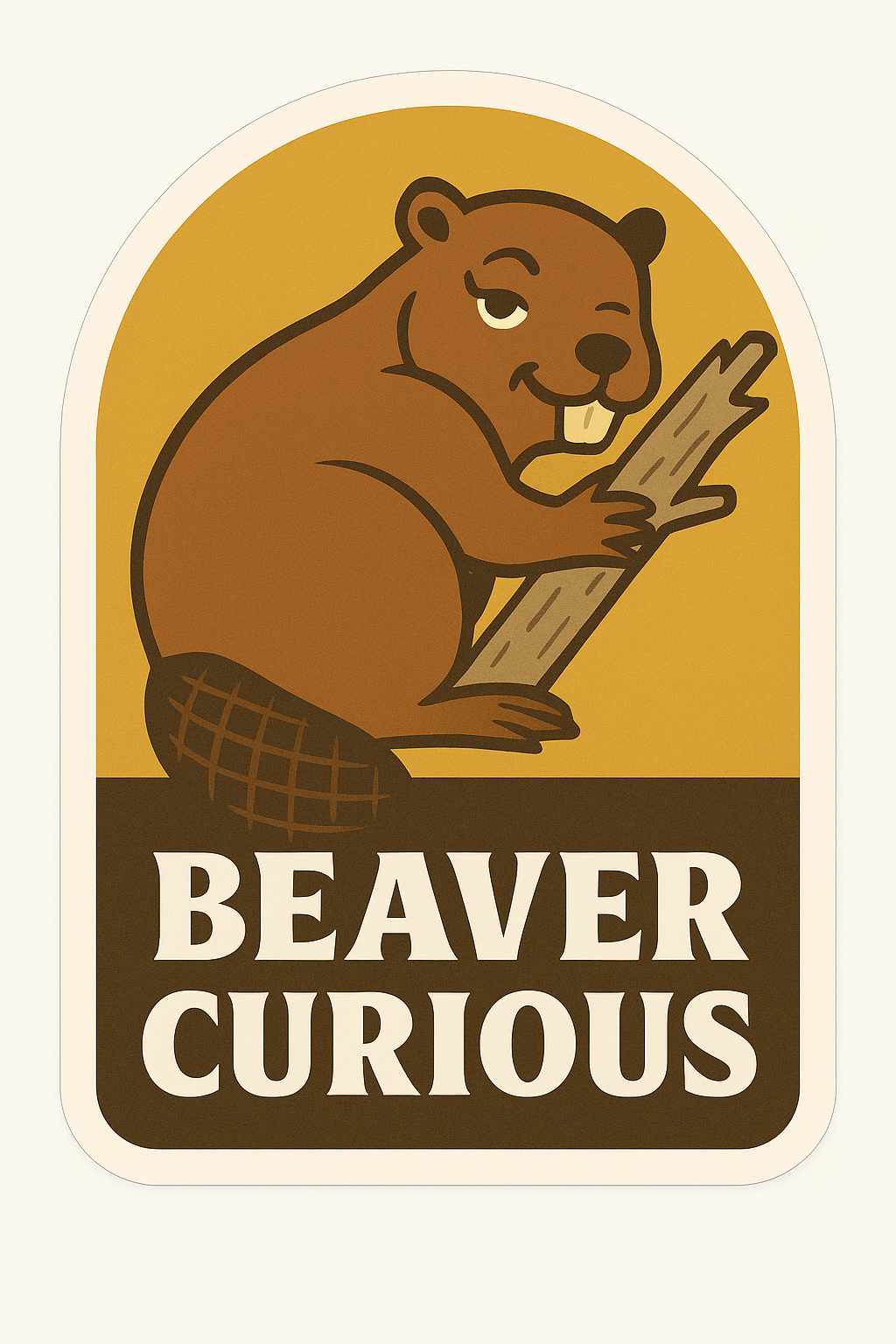 Beaver Curious - Sticker