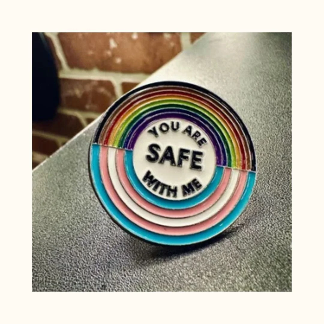 You Are Safe With Me Enamel - Pin