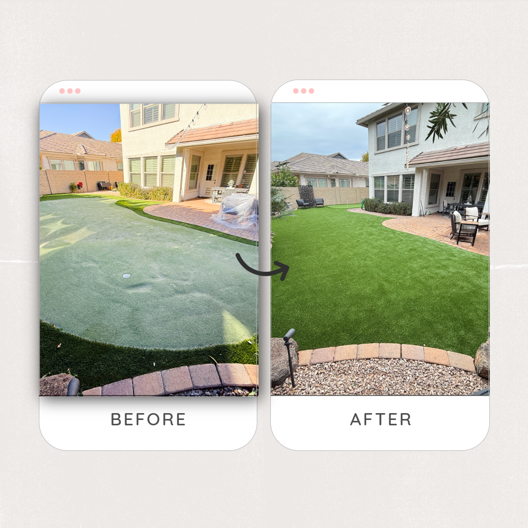 putting green turf fake artificial grass queen creek florence arizona transformation