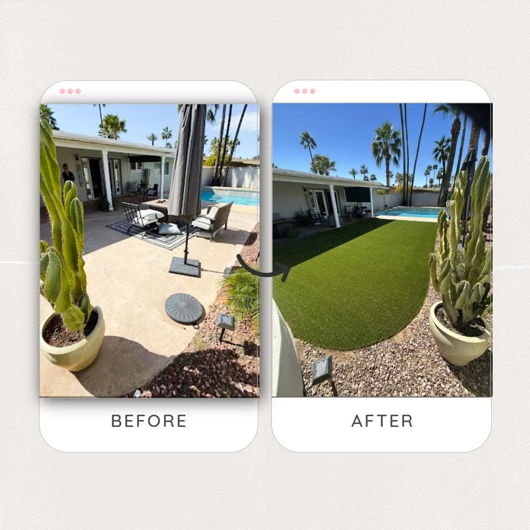 concrete turf artificial Goodyear Litchfield Park Arizona Fake grass zeroscape