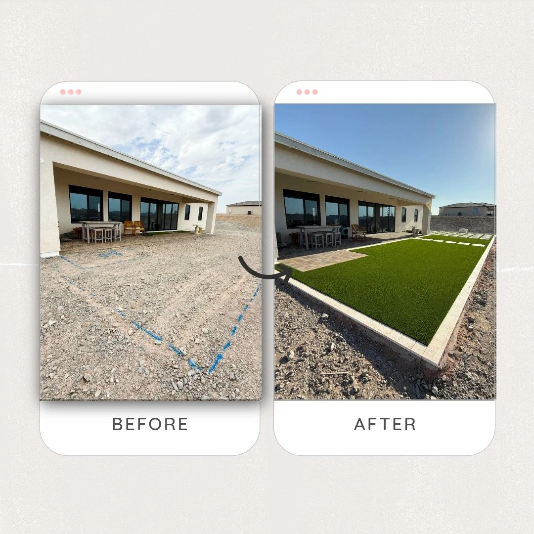 new house new lawn zero turf artificial turf and grass arizona real estate