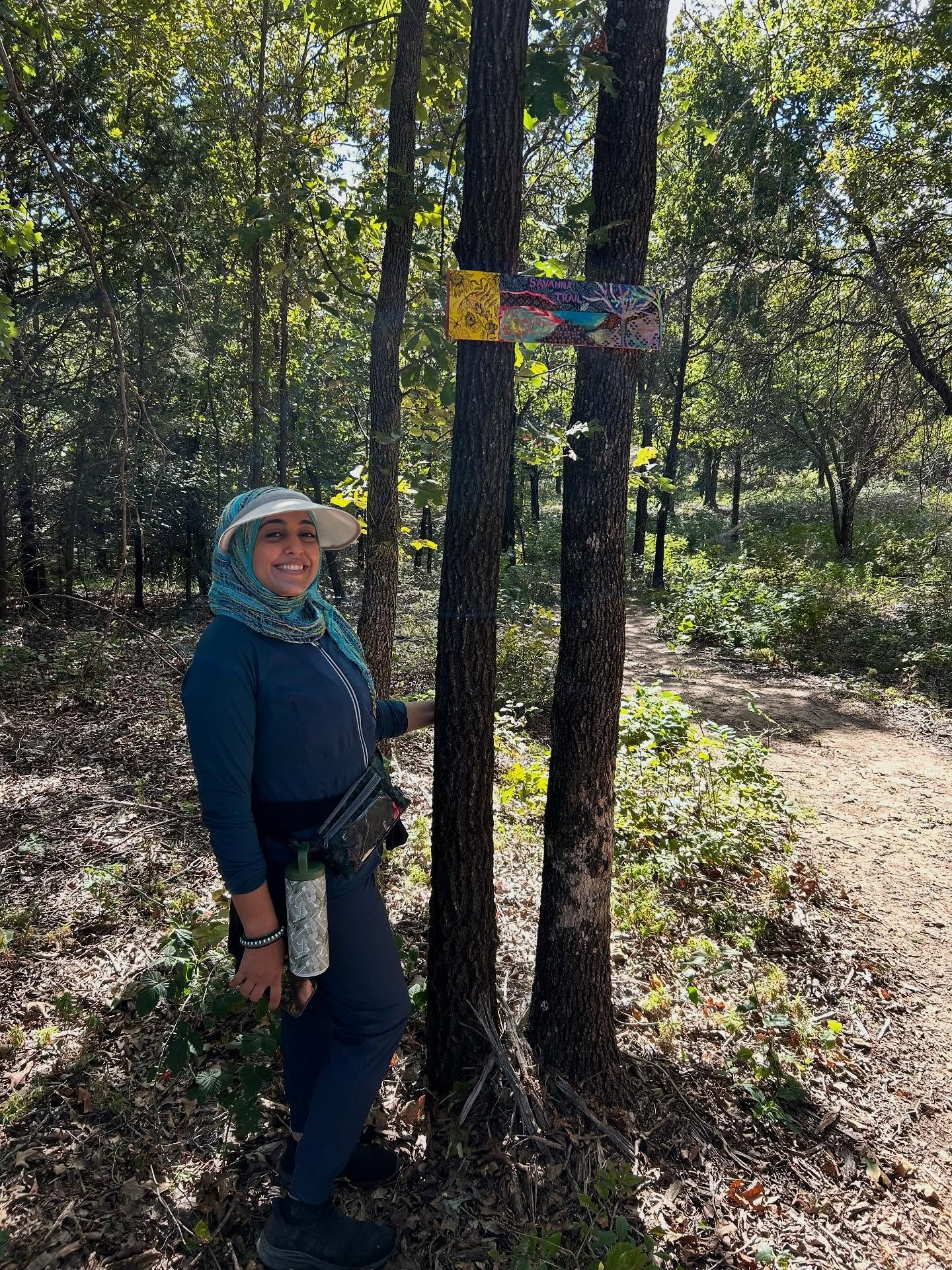 During the October Art Hike, some of the artists that created signs for the new Savanna Trail got to share more about their work. They were asked to make signs about the monarchs and pollinator plants as the Savanna in a Crosstimbers Forest provides 