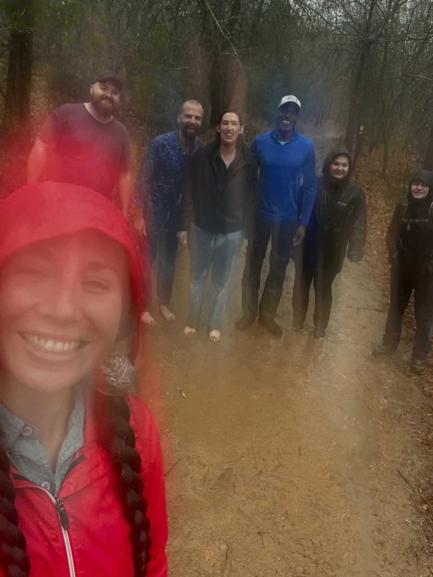 Full blown rain Art Hike was actually so much fun. Grateful for this adventurous group that wanted to hike in the rain!! We had a blast and ended up being one of my favorite experiences of the forest&hellip;walking barefoot, sharing stories, laughing
