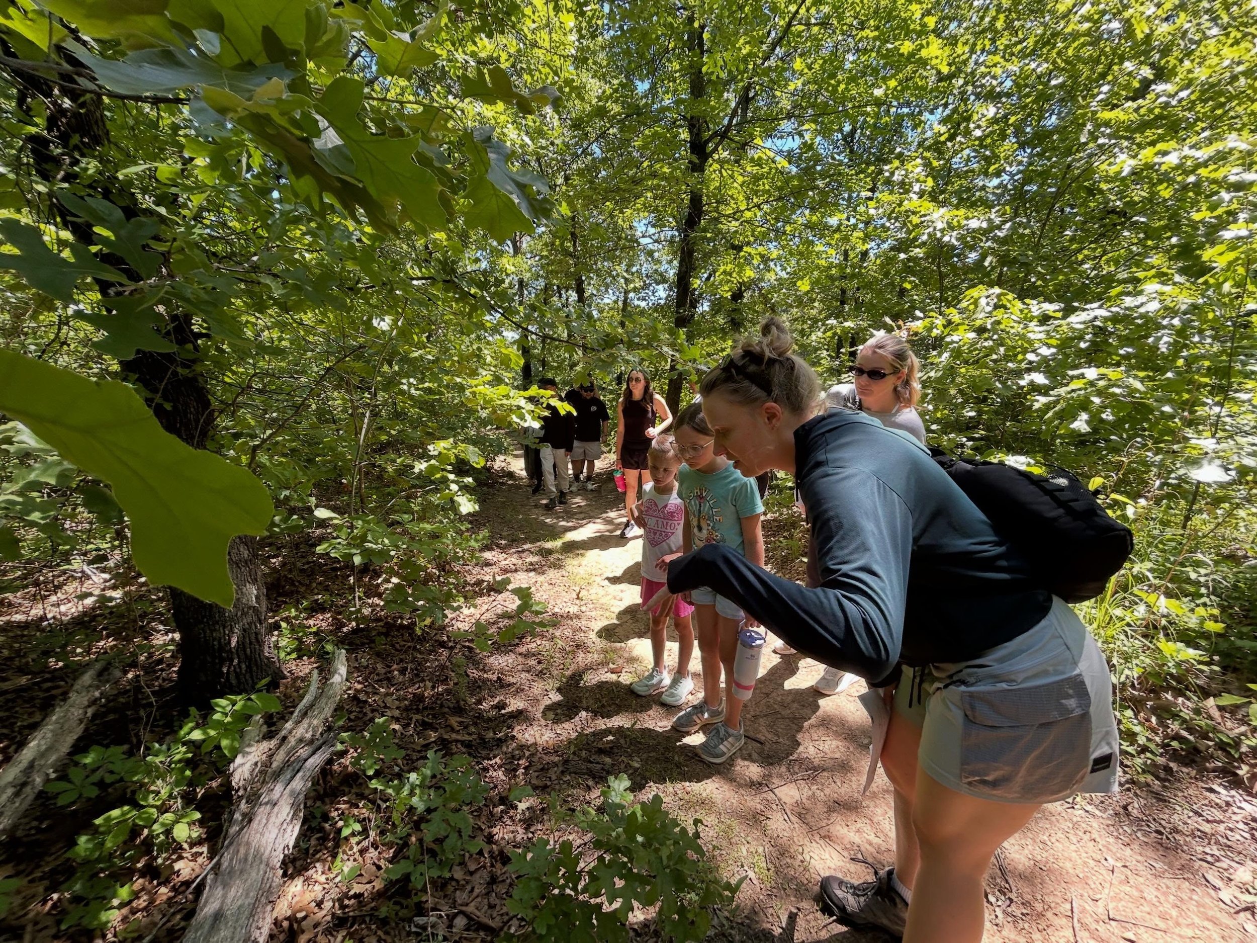 The 3rd Annual Bilingual {Spanish &amp; English} Art Hike was muy divertido! (Very fun!)

We practiced both languages together as we hiked to the Savanna Garden, and stopped along the way to appreciate what we discovered in the forest! For our art pr