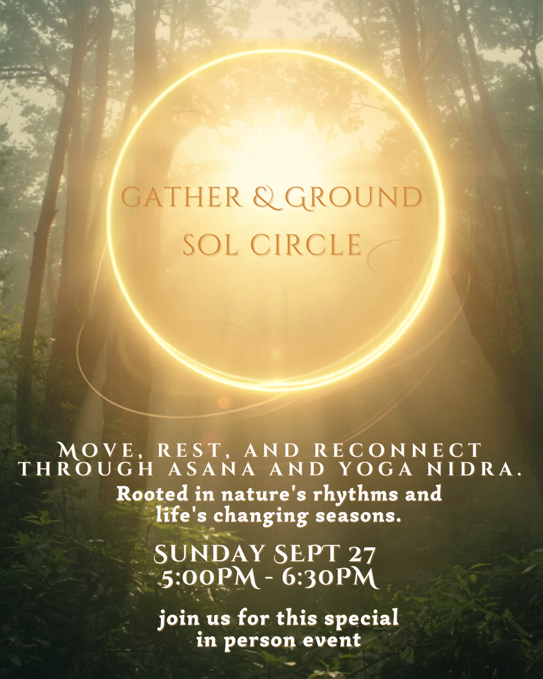 Gather &amp; Ground September SolCirlce
