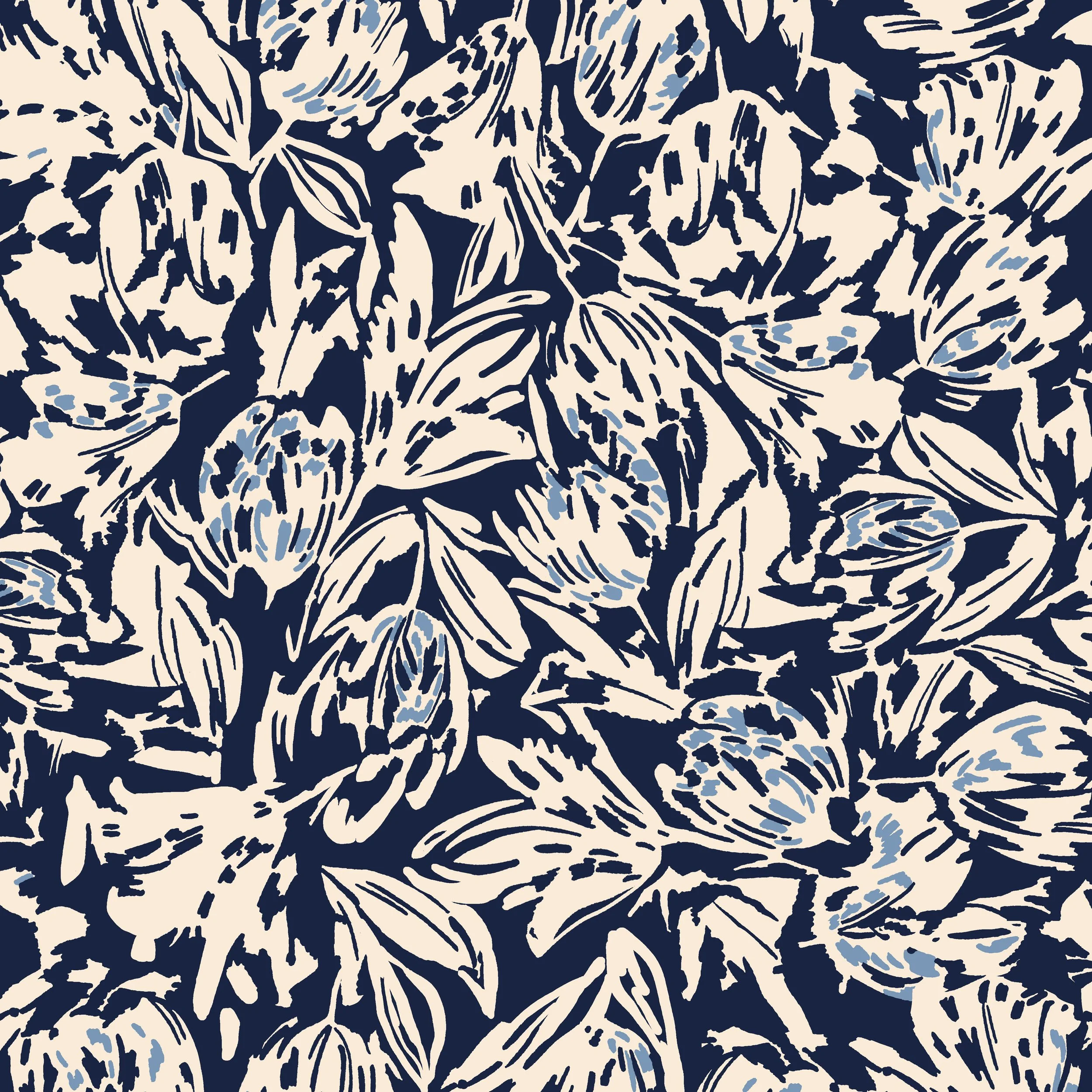 BLOOMING FLOWERS COASTAL NAVY-EGGNOG COMBO-HALF DROP REPEAT.jpg