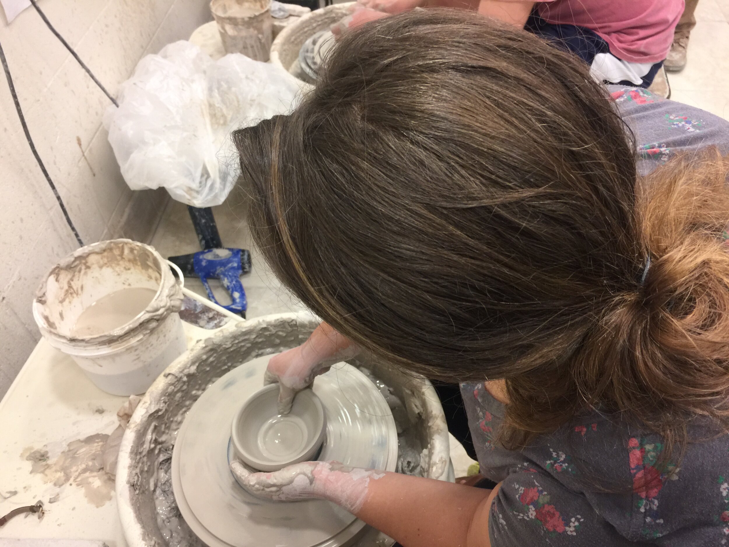 Student Working the Potter's Wheel, Sam Fox School of Arts and Design, Washington University in St. Louis, Spring 2017