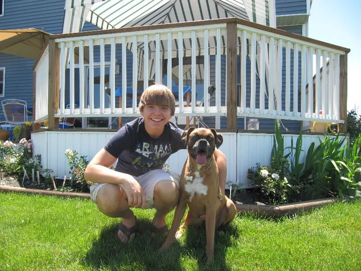 Buster at my High School Grad Party
