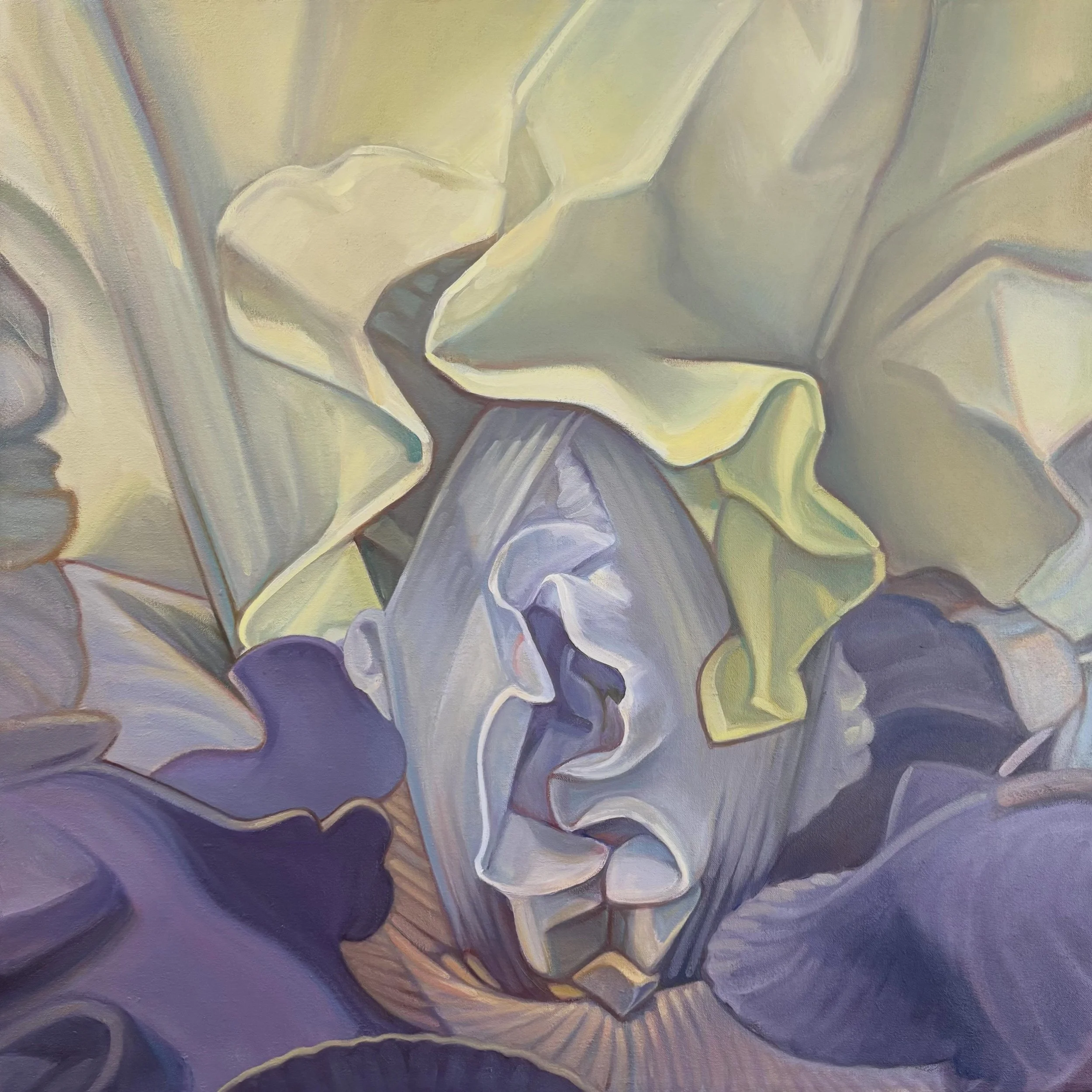 Incubating, oil on linen, 24&rdquo; x 24&rdquo;