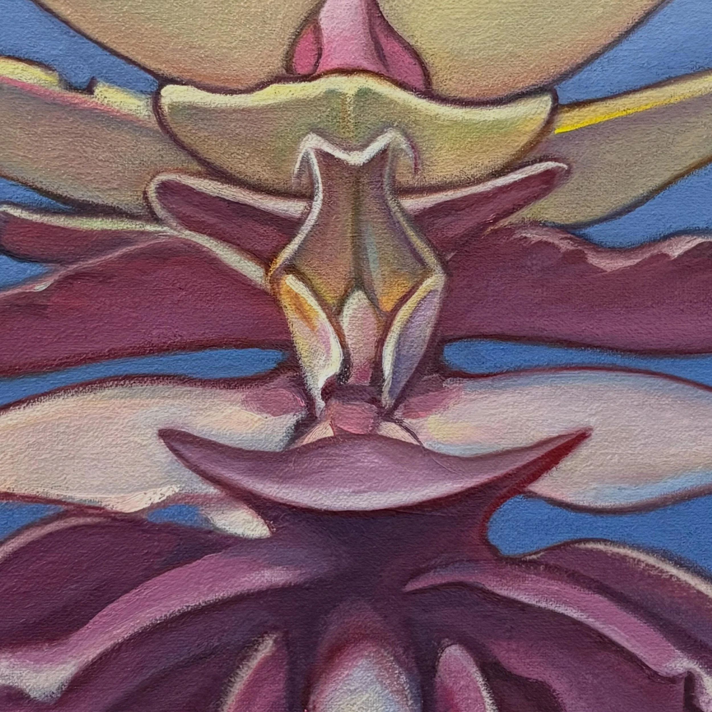 detail, work in progress, oil on linen