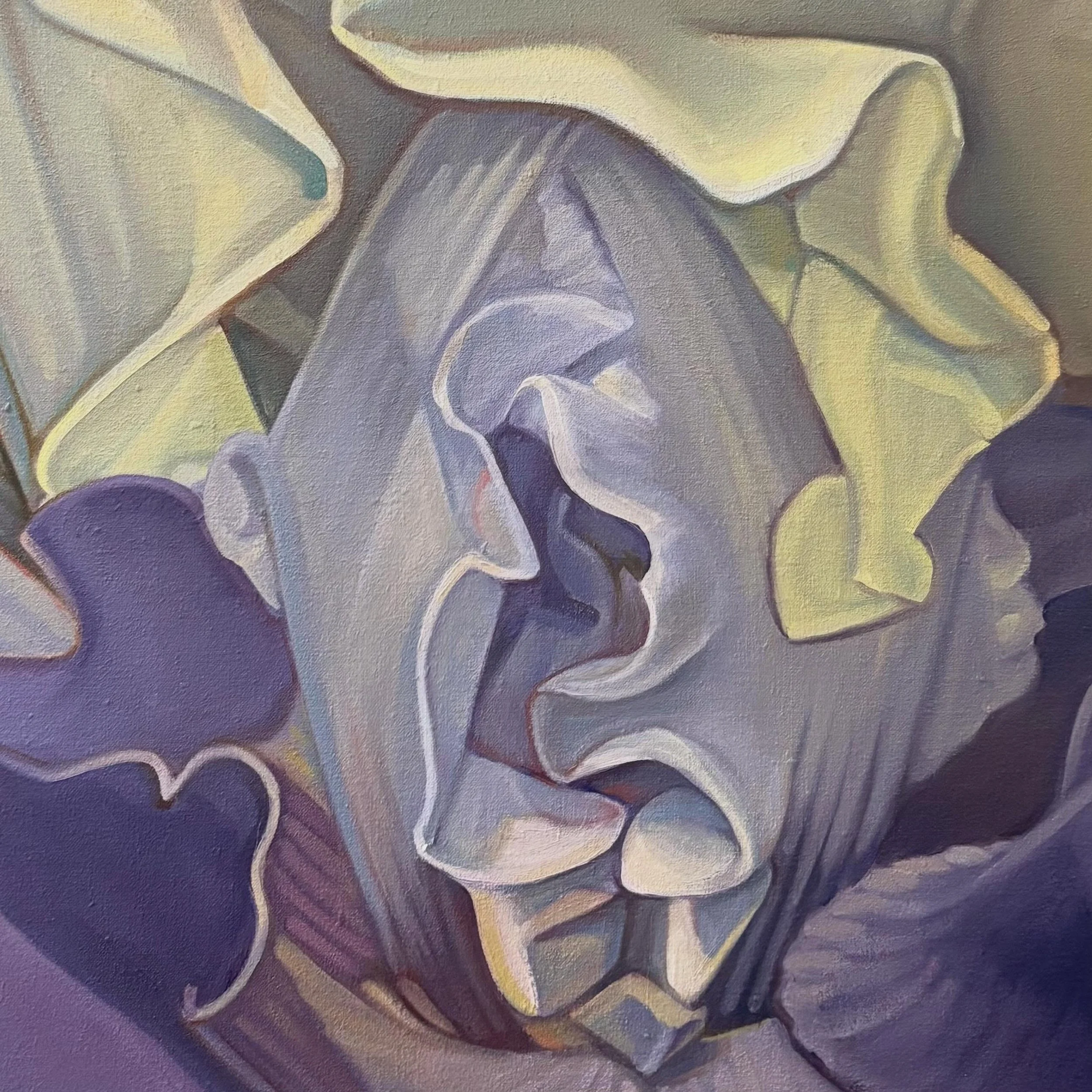 Detail, work in progress, oil on linen