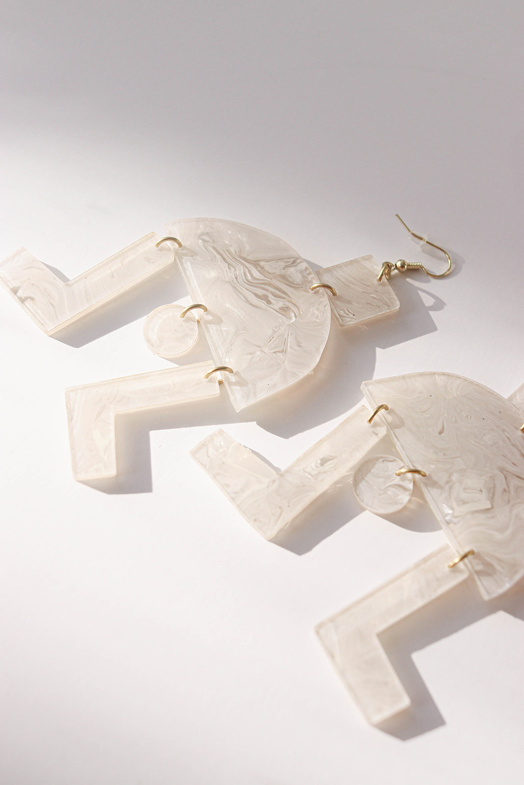 Marbled Dancing Feet Earrings