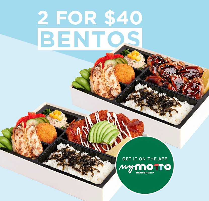 2 Bentos for $40 🍱