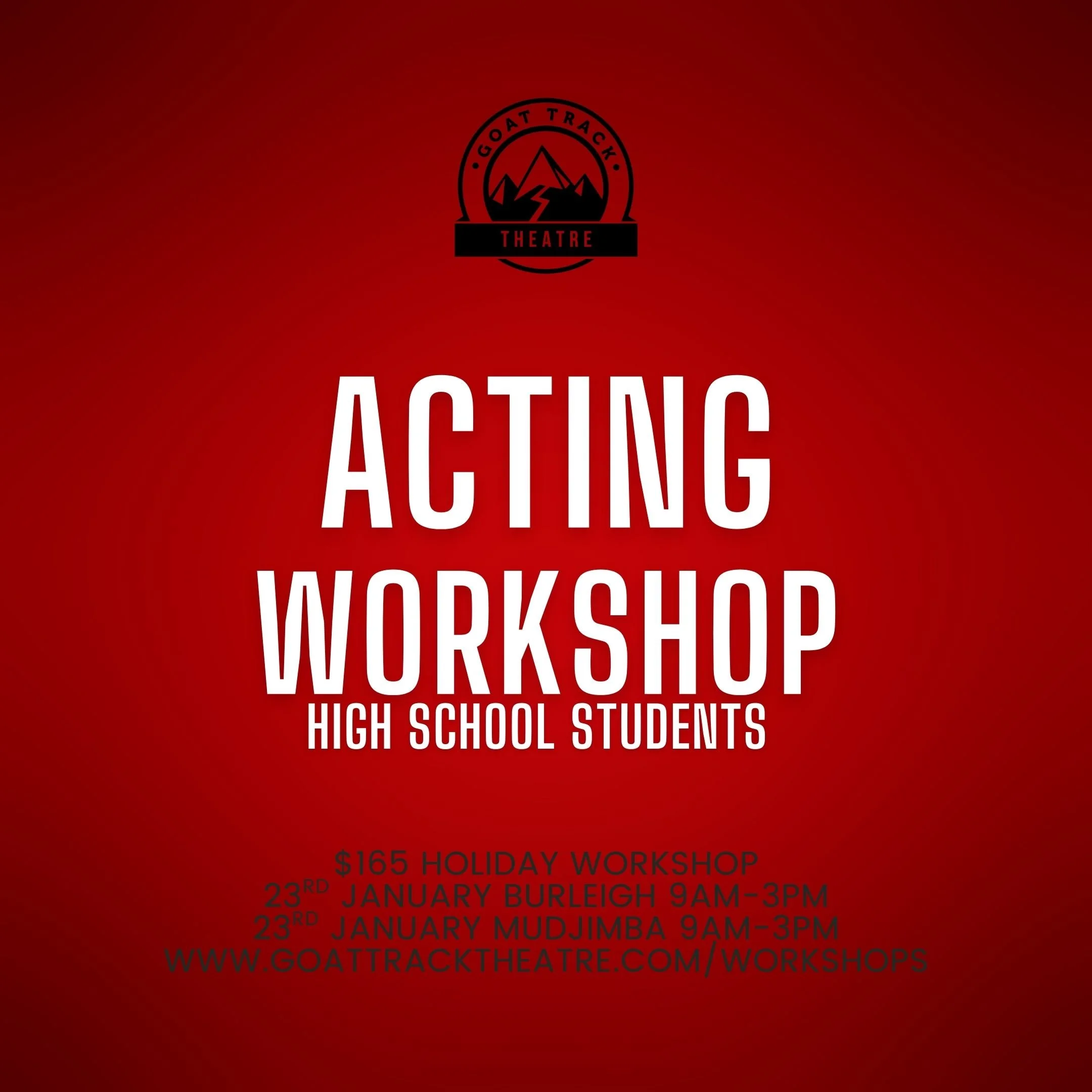 ACTING (HIGH SCHOOL STUDENTS) JANUARY