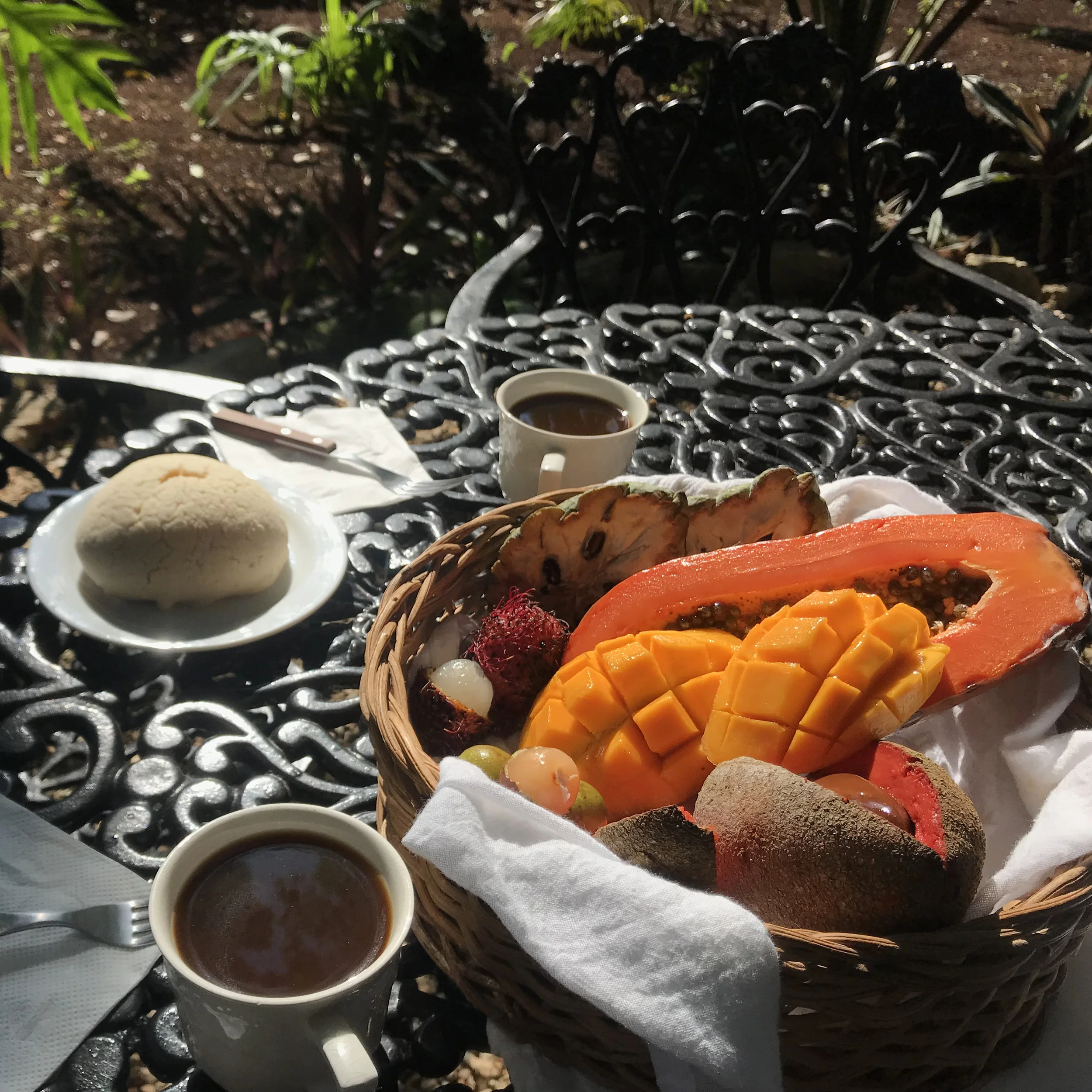 Tropical fruit breakfast