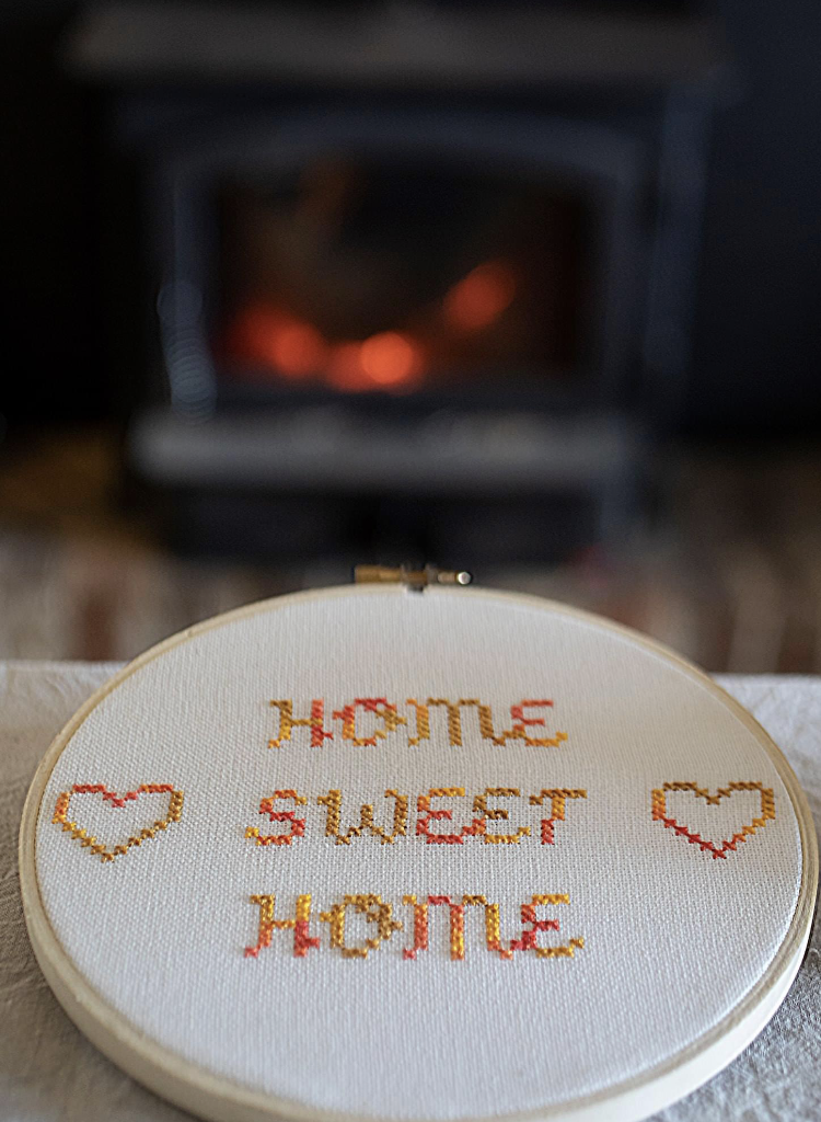 ‘Home Sweet Home’ embroidered artwork by Sophie Cox