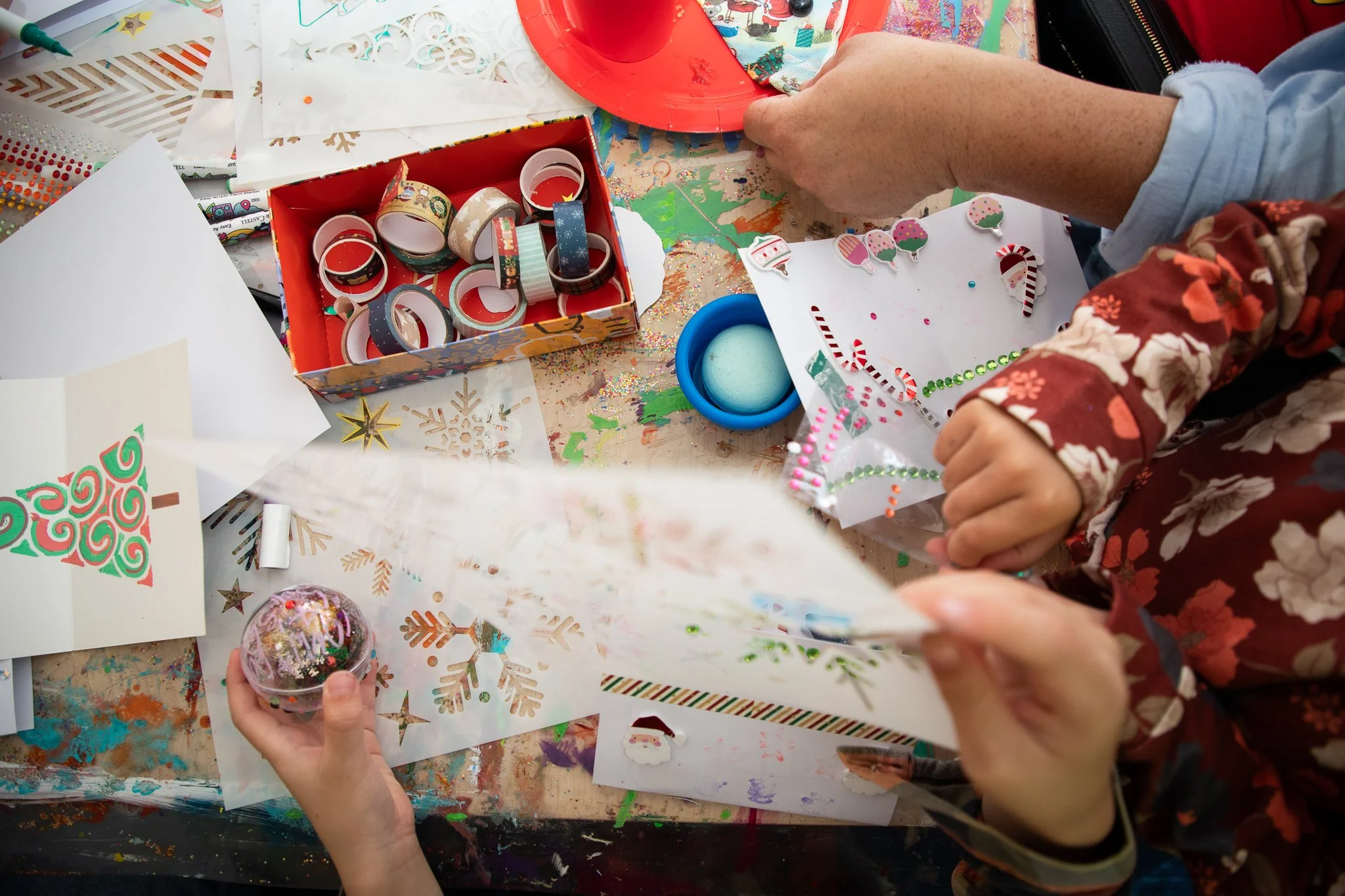 Christmas card making.