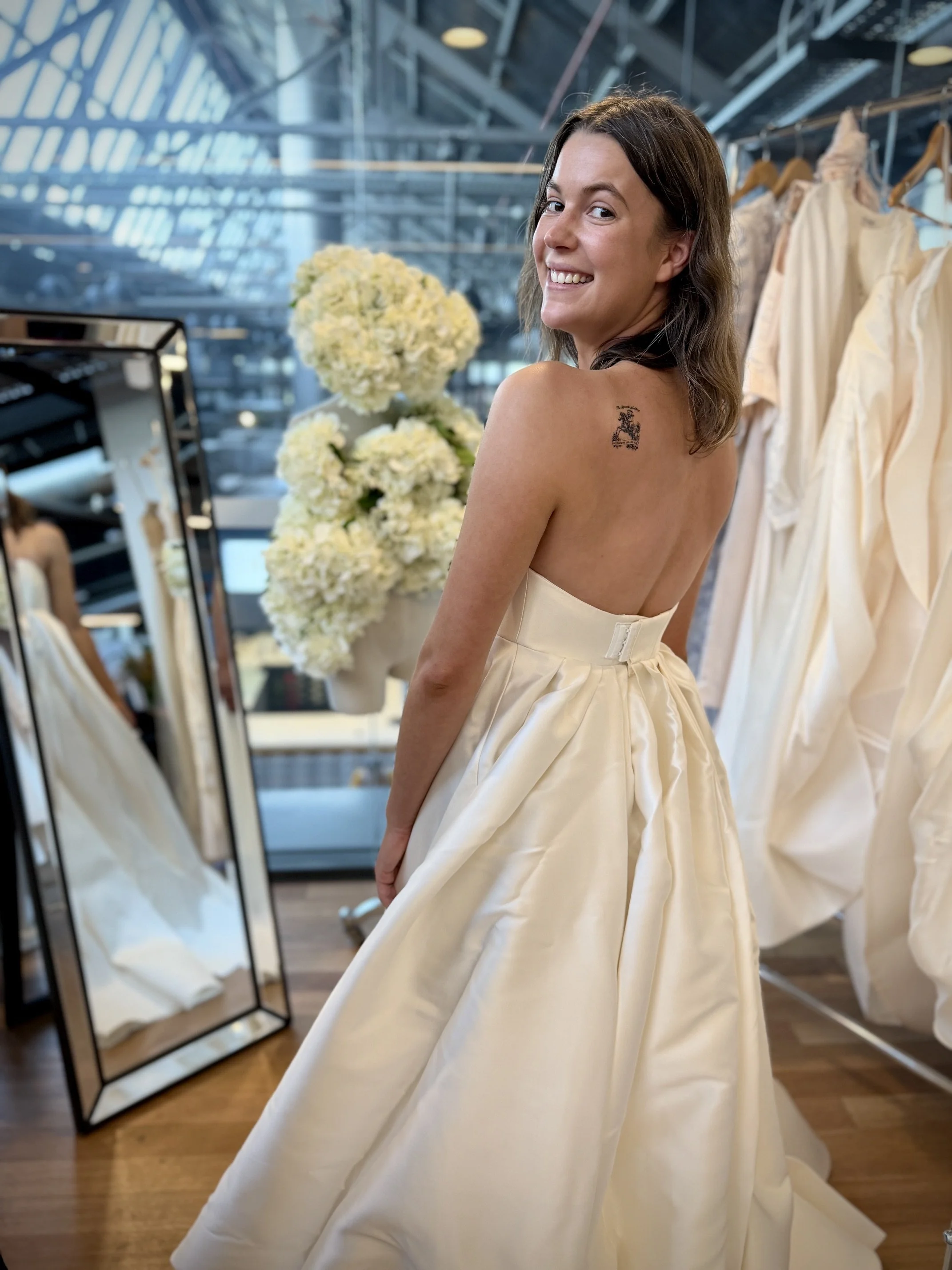 Here comes the bride.