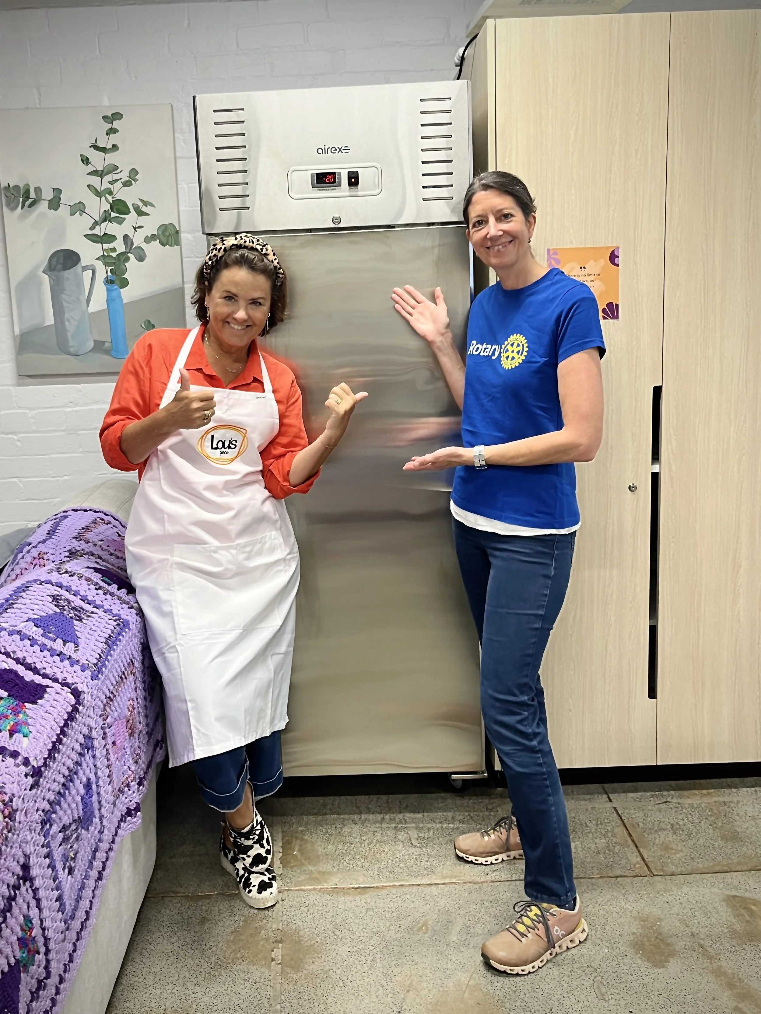  Rebecca Fitzpatrick, Board Member, and Brigit, Rotary Volunteer 