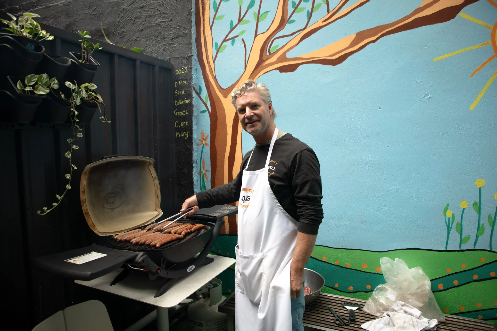 Richard Clarke at the BBQ