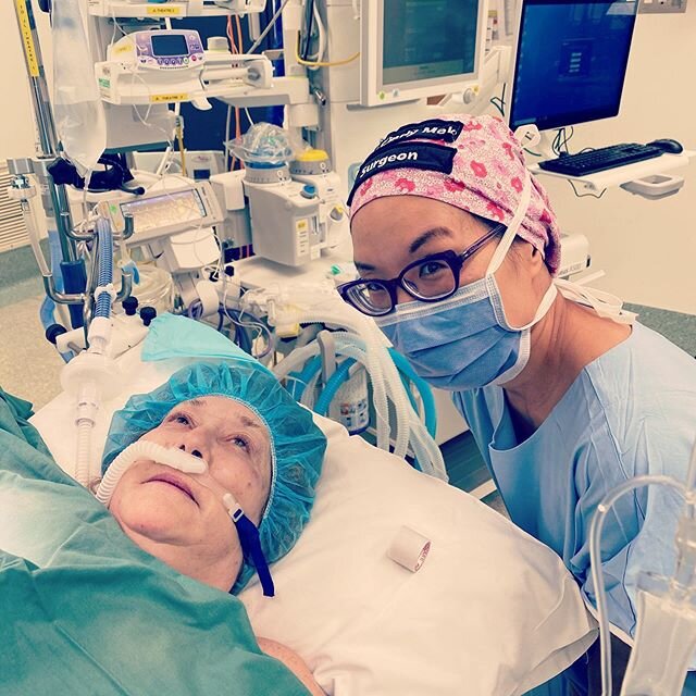 Successful awake mastectomy! .
.
Here is the lovely &ldquo;L&rdquo; who has allowed me to use her picture in the post. She has endured a mastectomy under local anaesthetic block and come through brilliantly. .
.
Thank you to @ryangregorydowney and th